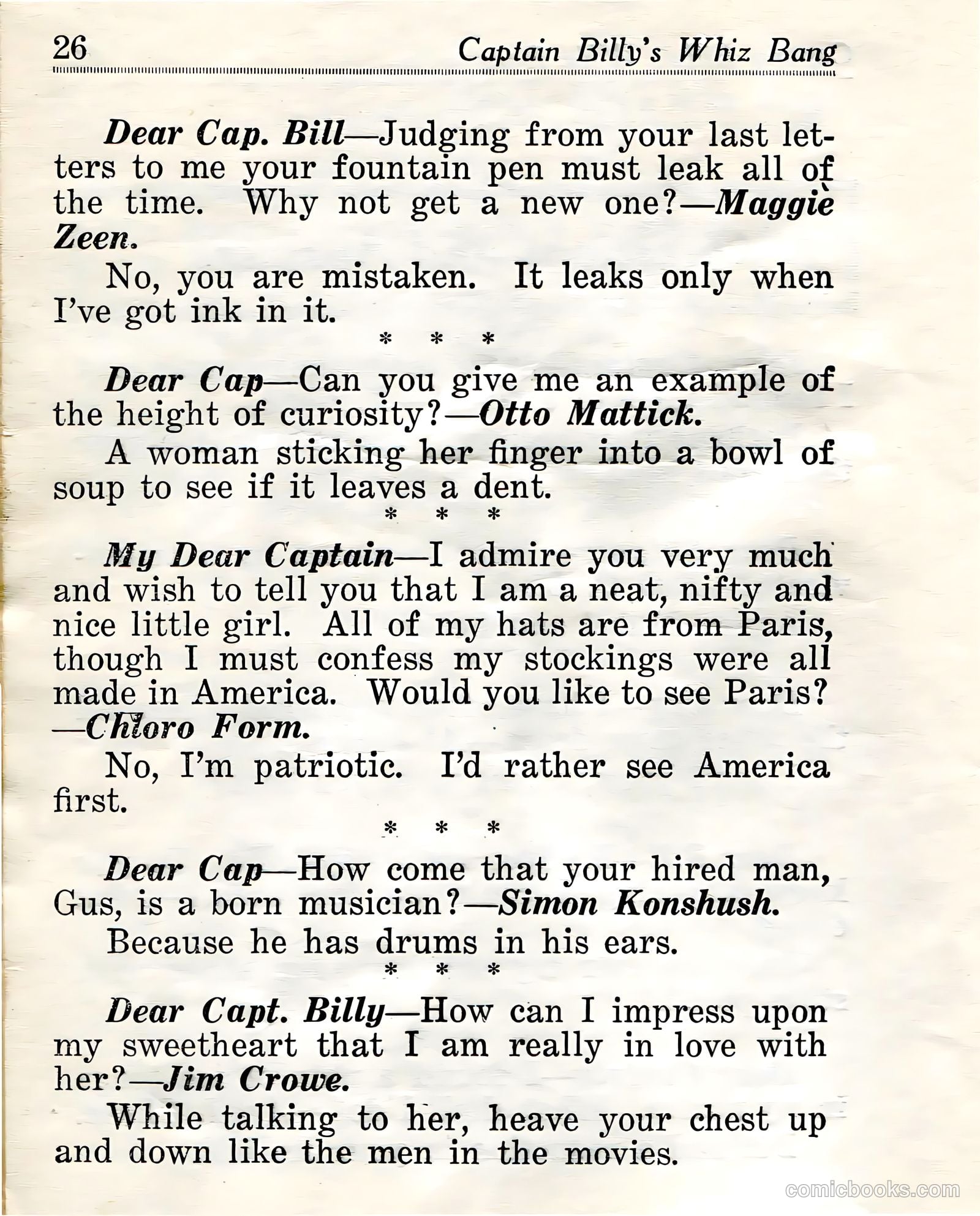 Captain Billy's Whiz Bang #23 — page 28 of 68