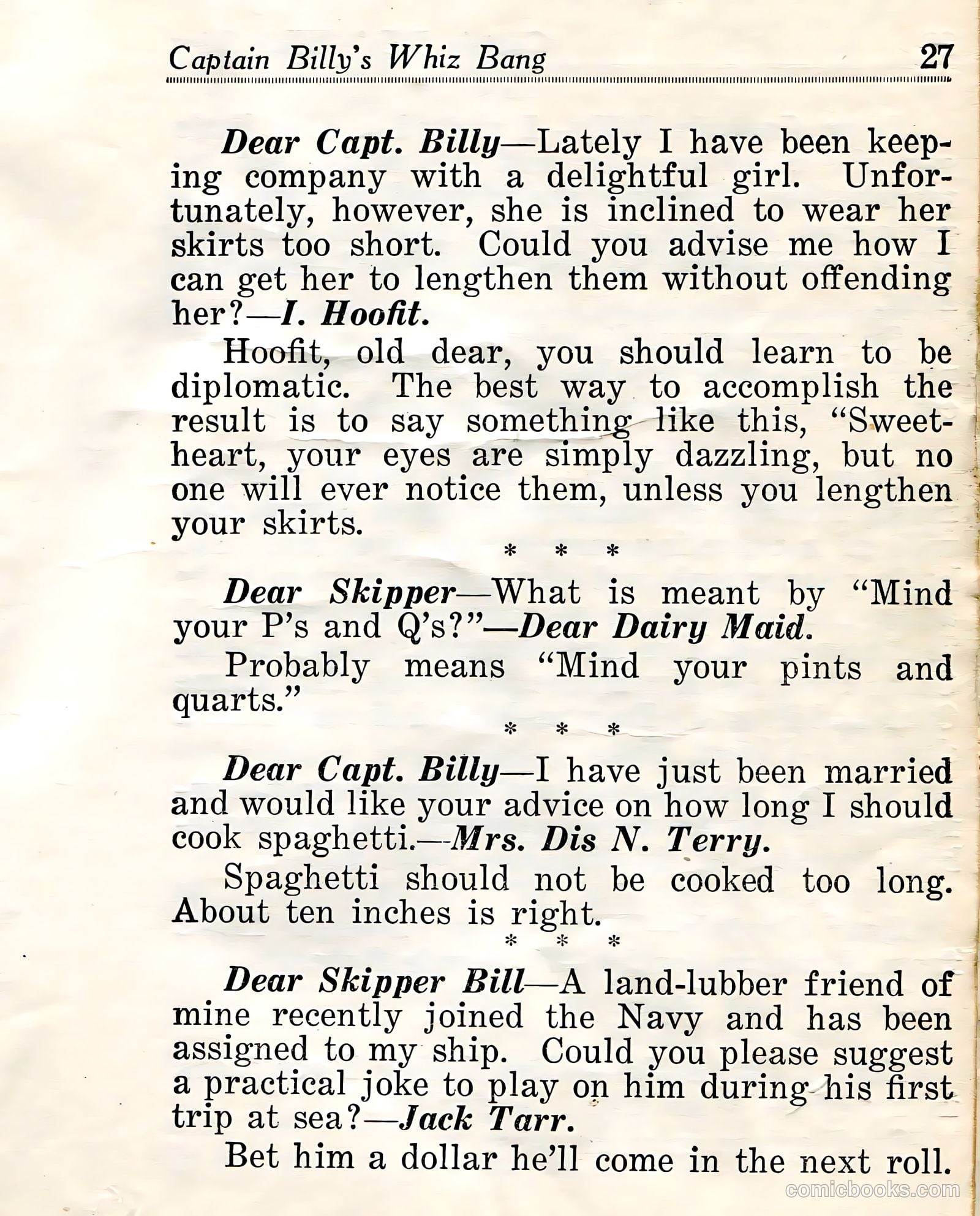 Captain Billy's Whiz Bang #23 — page 29 of 68