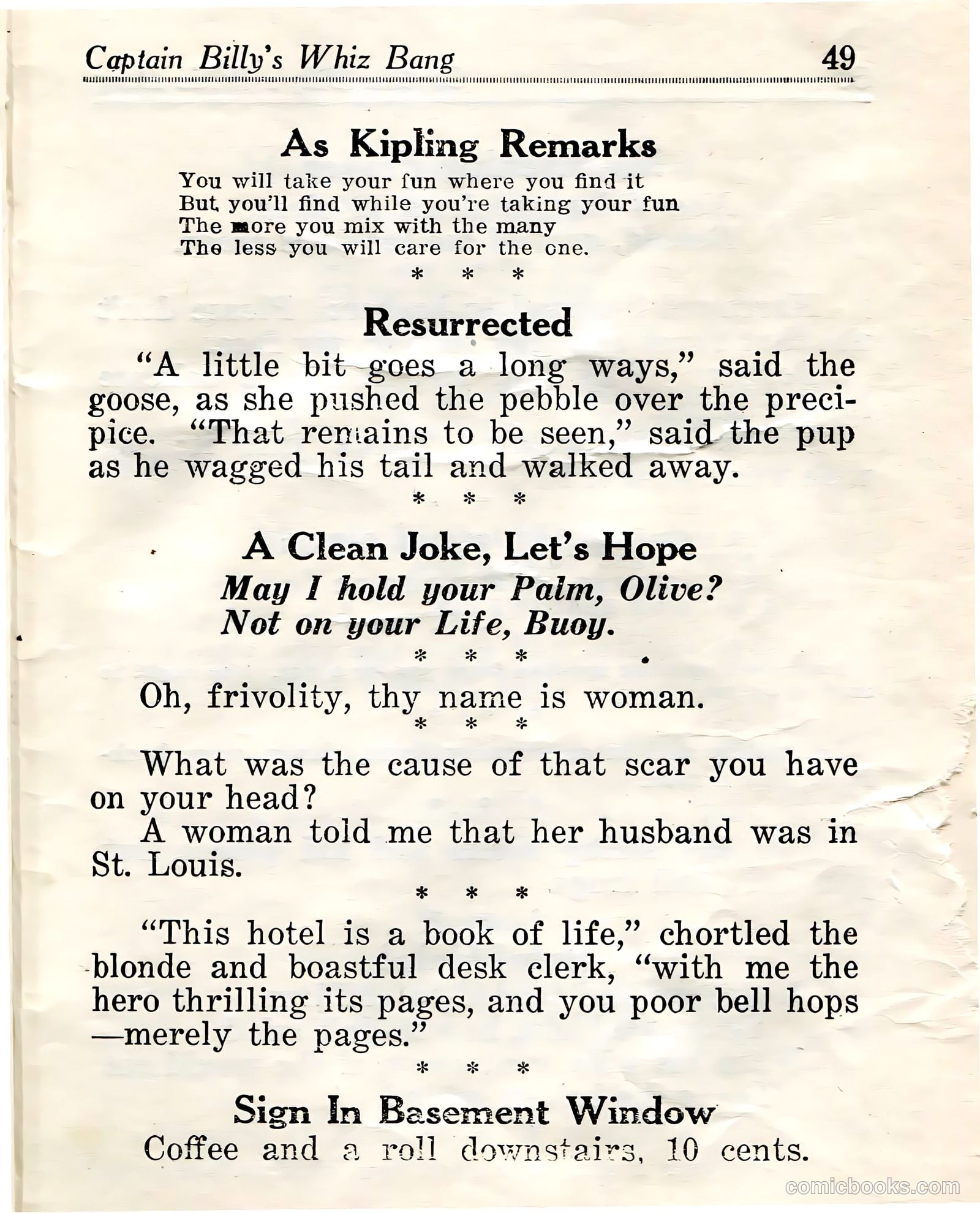 Captain Billy's Whiz Bang #23 — page 51 of 68