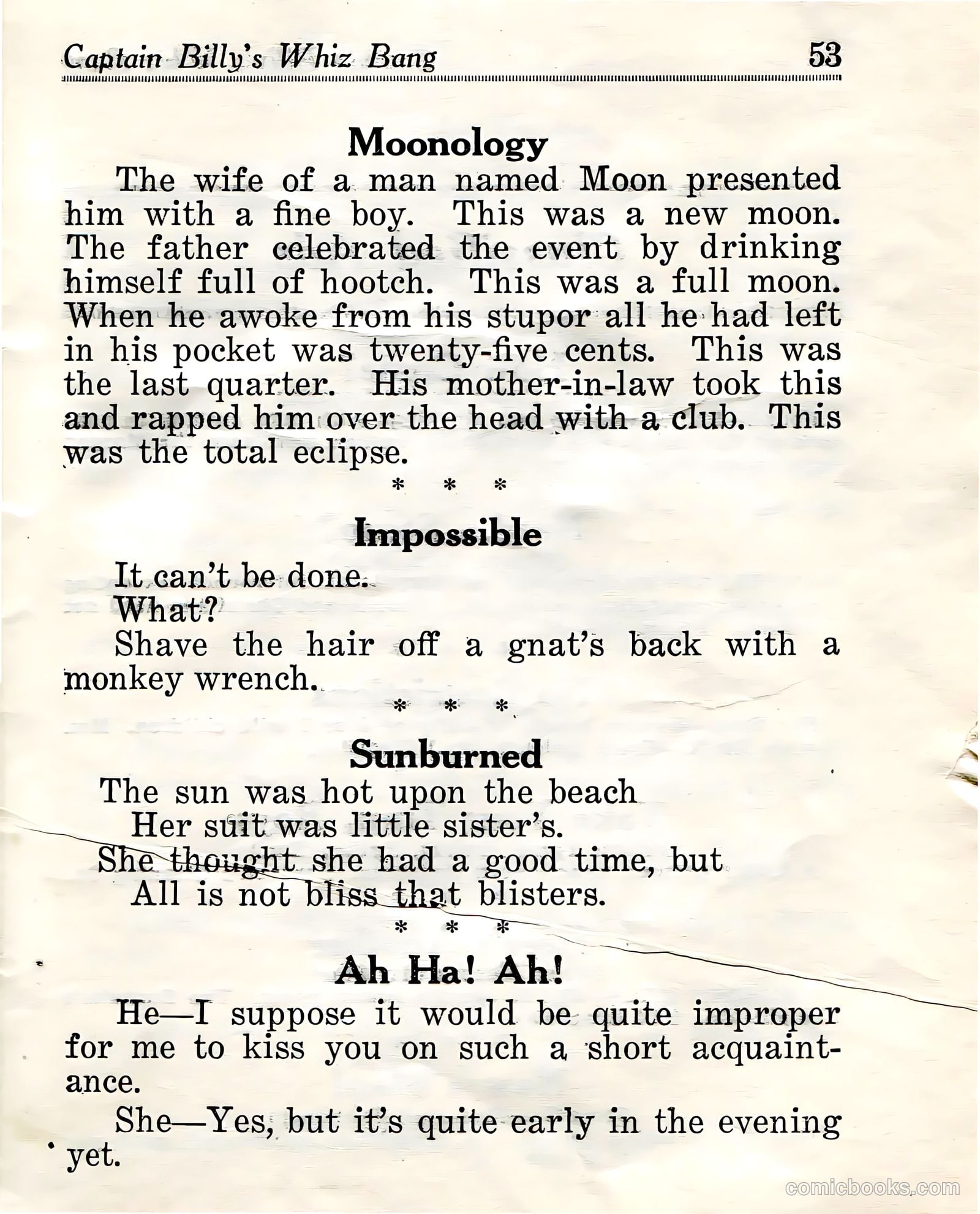 Captain Billy's Whiz Bang #23 — page 55 of 68