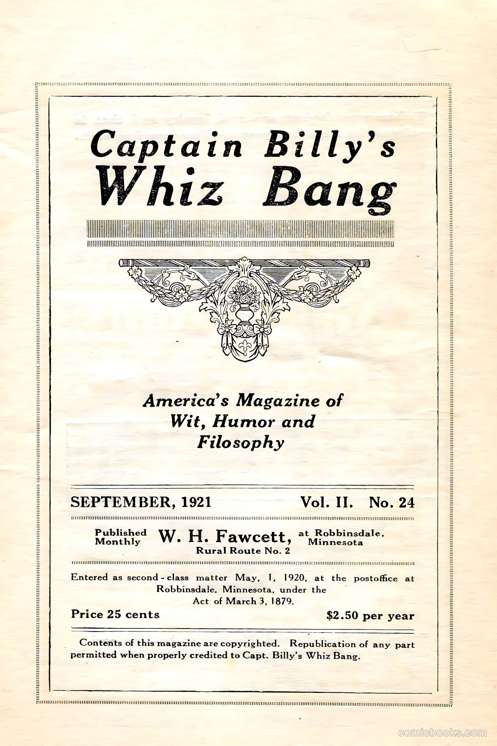 Captain Billy's Whiz Bang #24 — page 3 of 68