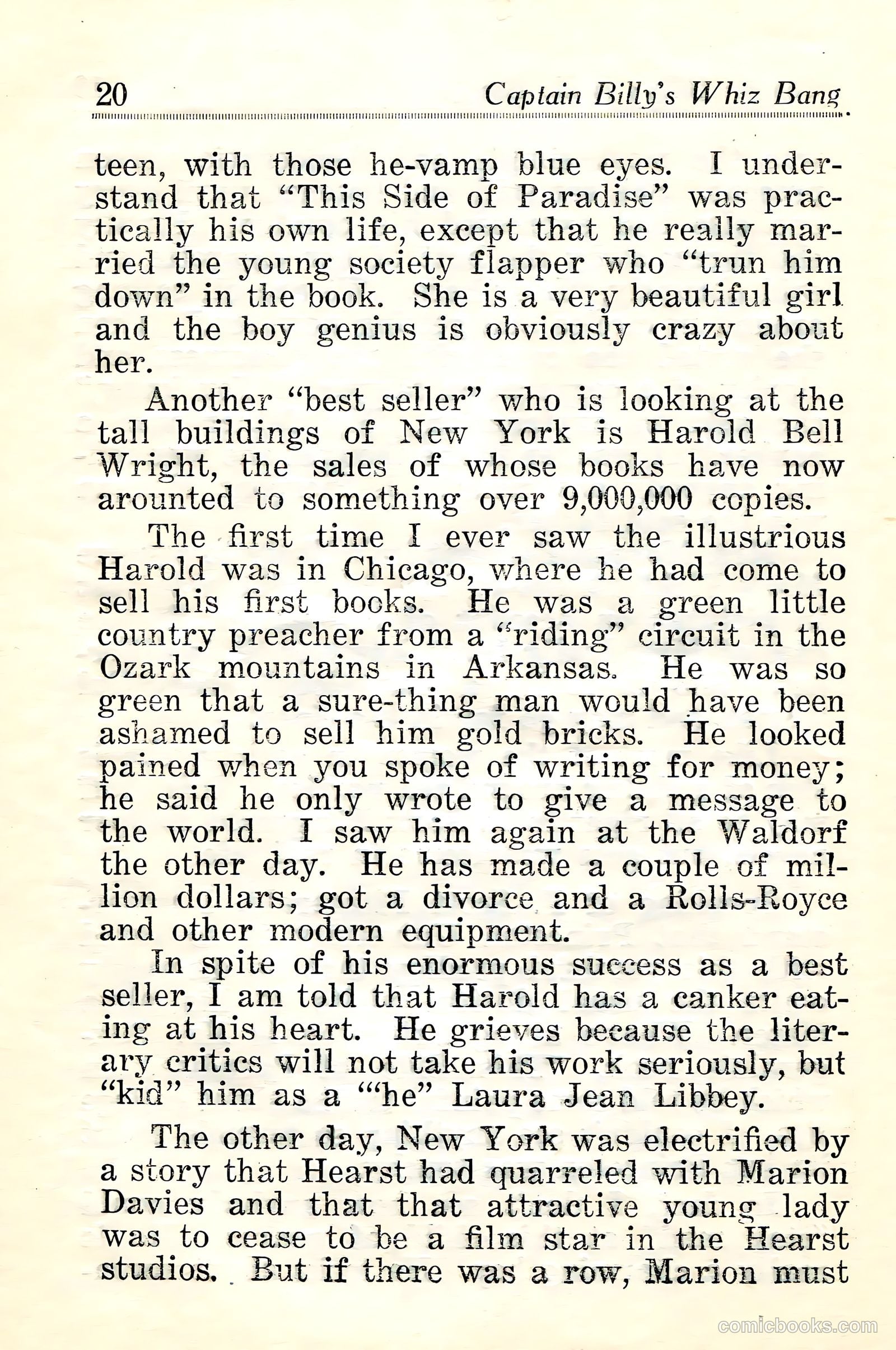 Captain Billy's Whiz Bang #24 — page 22 of 68