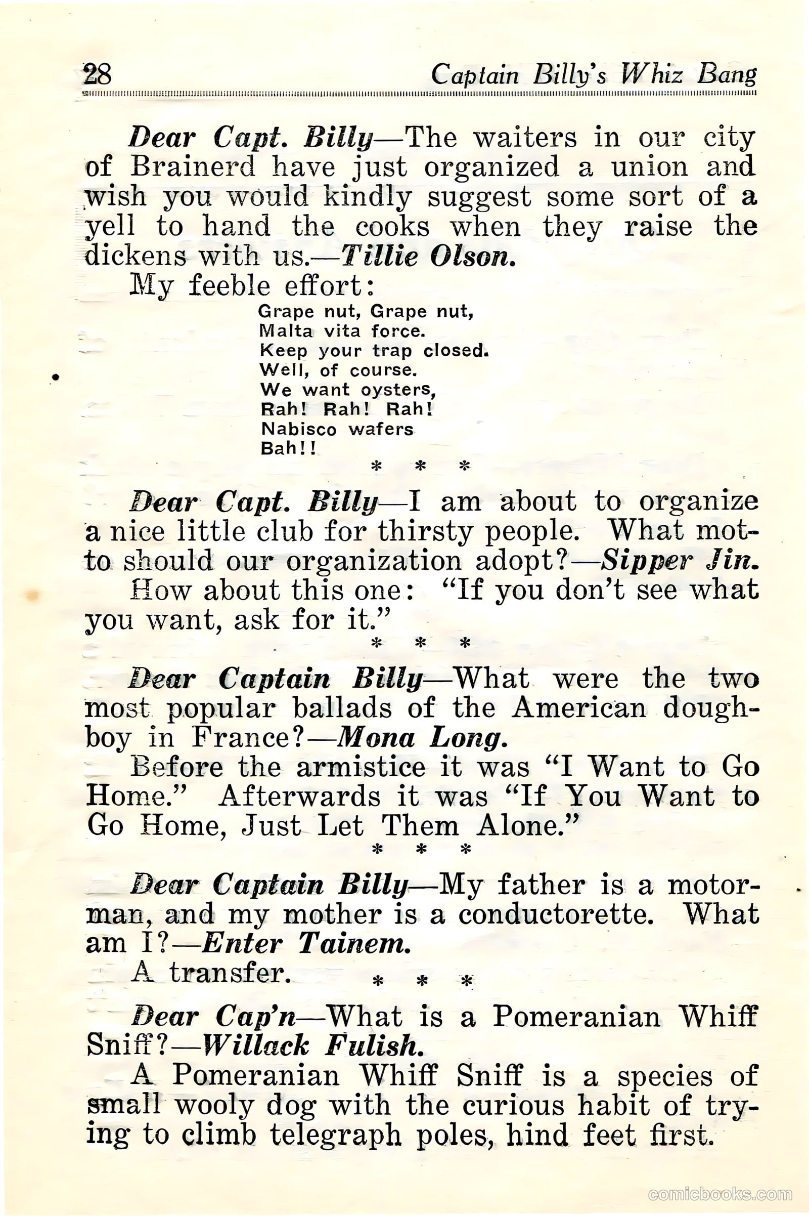 Captain Billy's Whiz Bang #24 — page 30 of 68