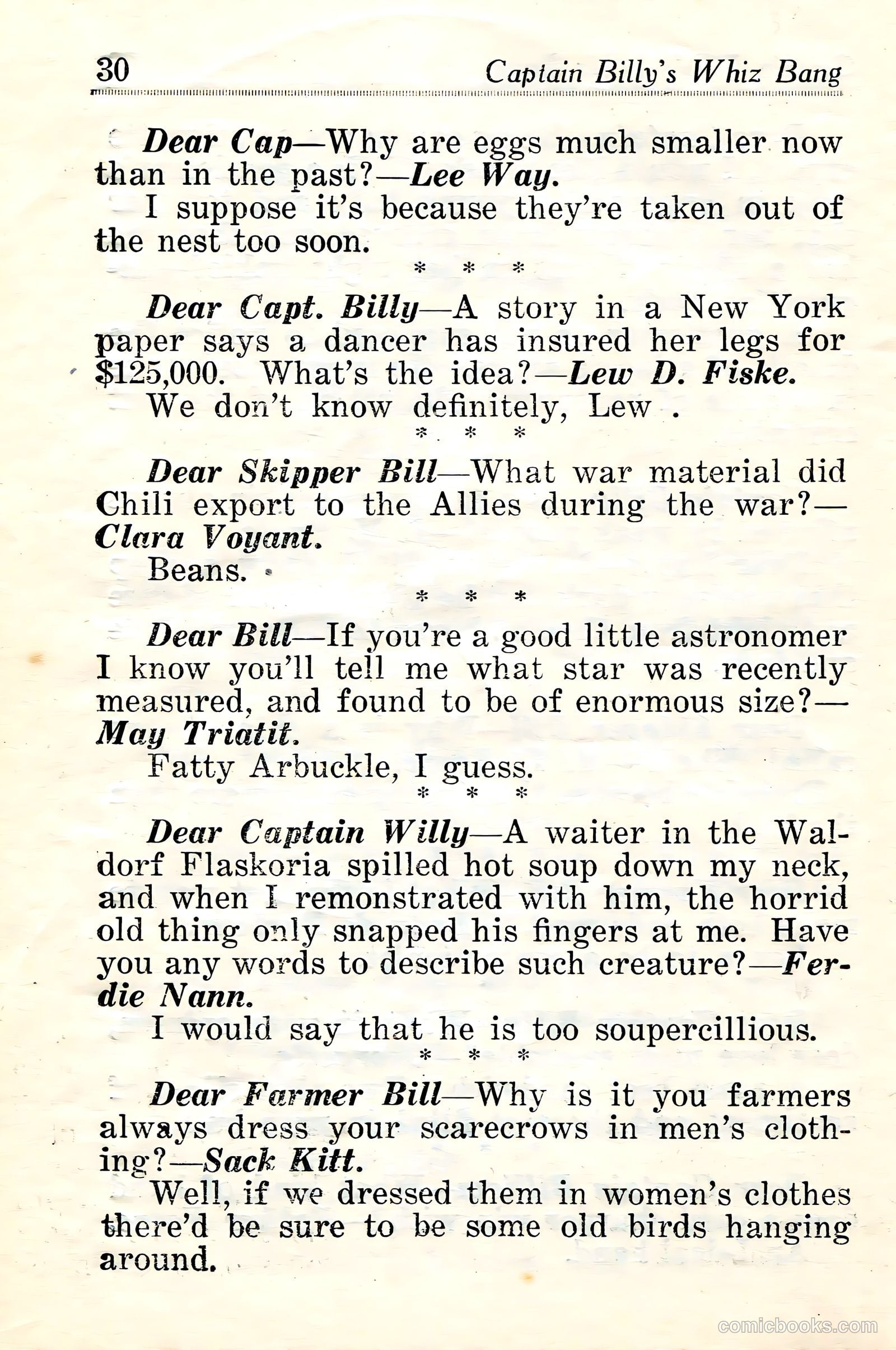 Captain Billy's Whiz Bang #24 — page 32 of 68