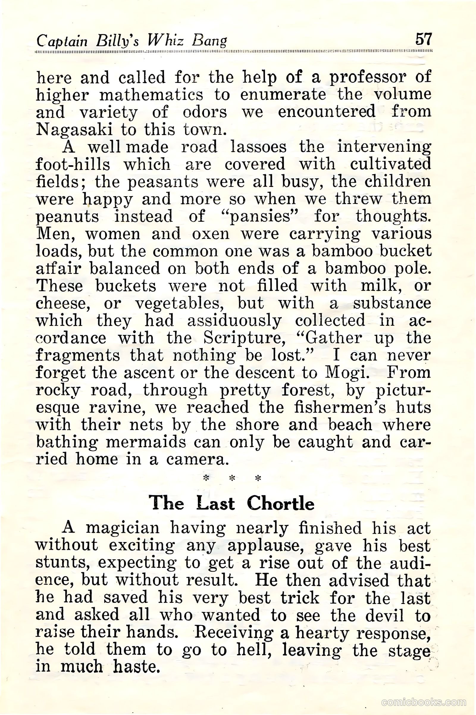 Captain Billy's Whiz Bang #24 — page 59 of 68