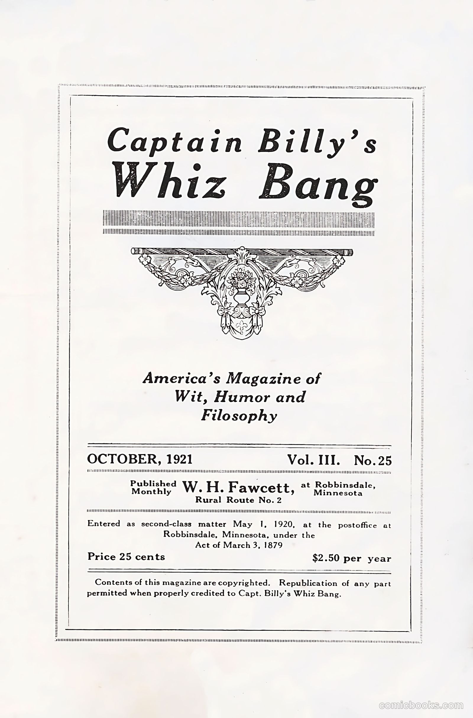Captain Billy's Whiz Bang #25 — page 3 of 68