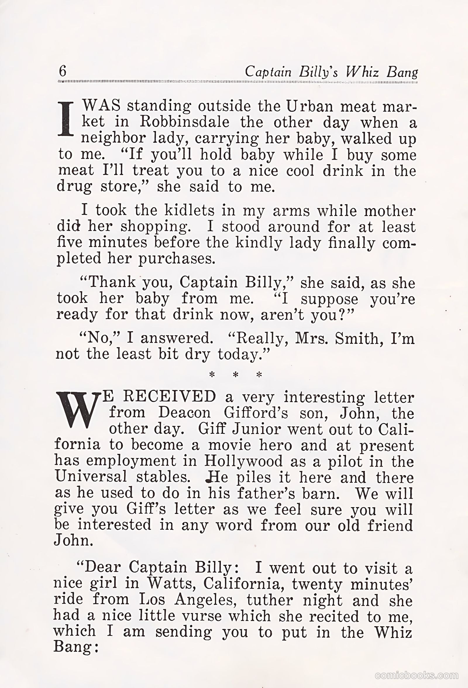 Captain Billy's Whiz Bang #25 — page 8 of 68