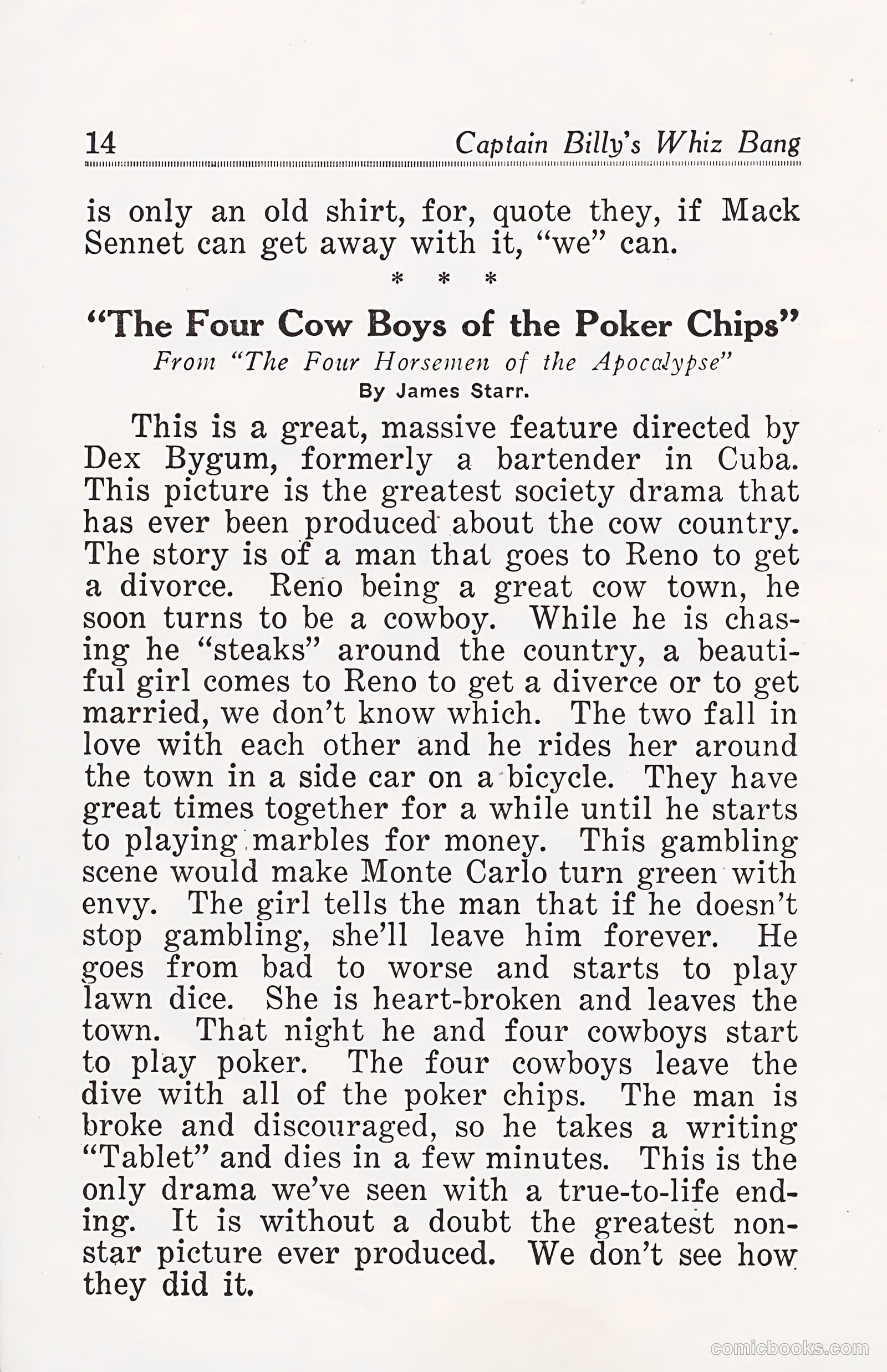 Captain Billy's Whiz Bang #25 — page 16 of 68