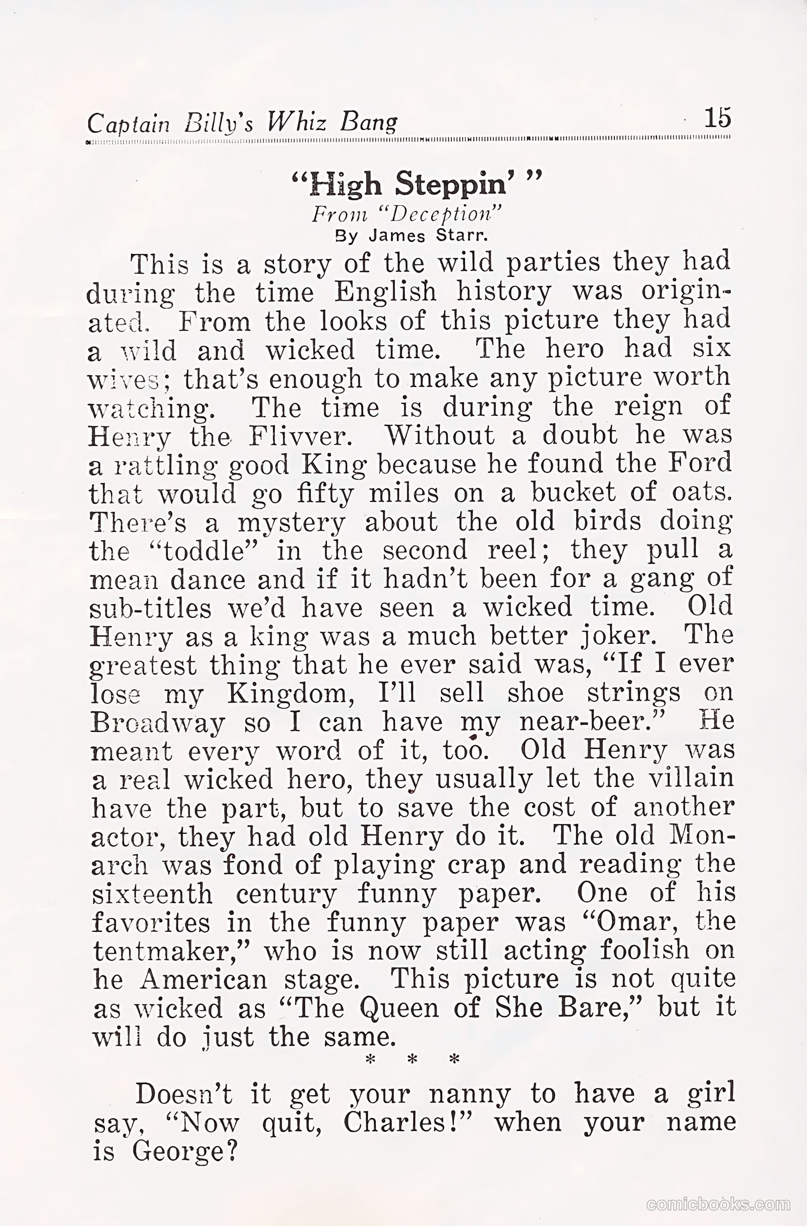 Captain Billy's Whiz Bang #25 — page 17 of 68