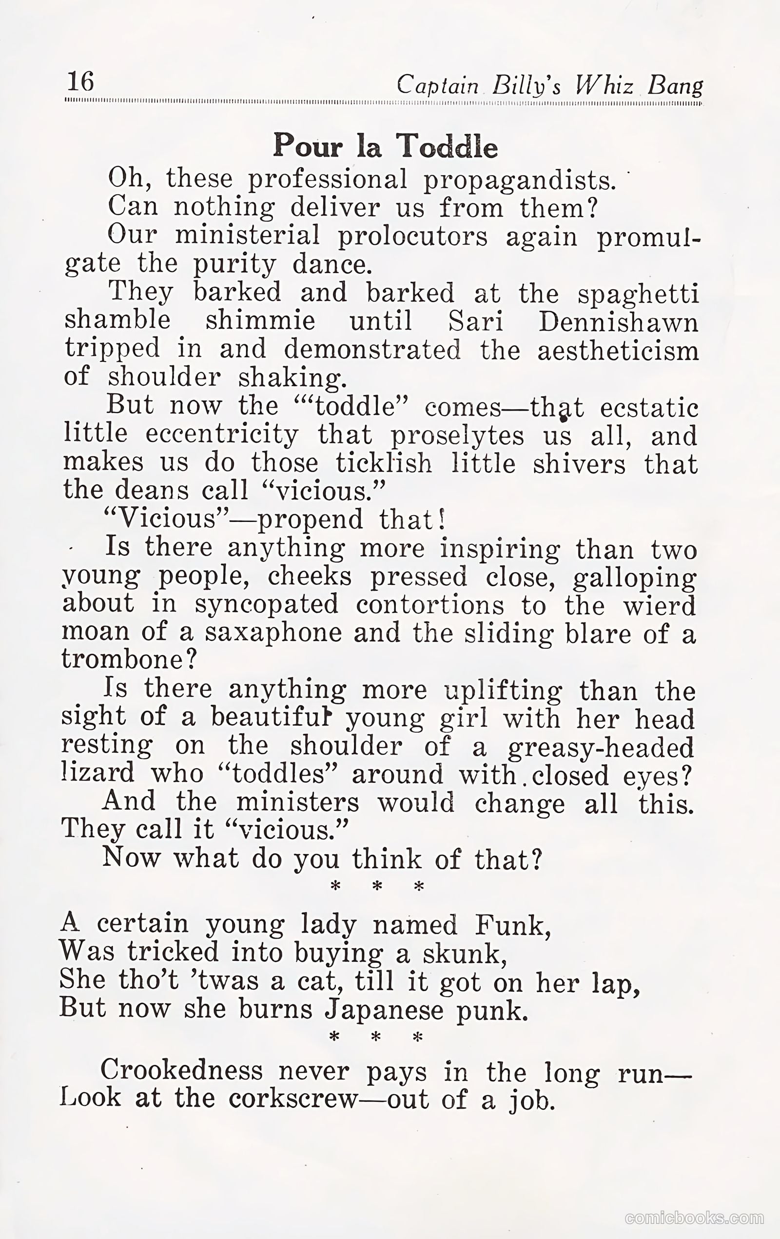Captain Billy's Whiz Bang #25 — page 18 of 68