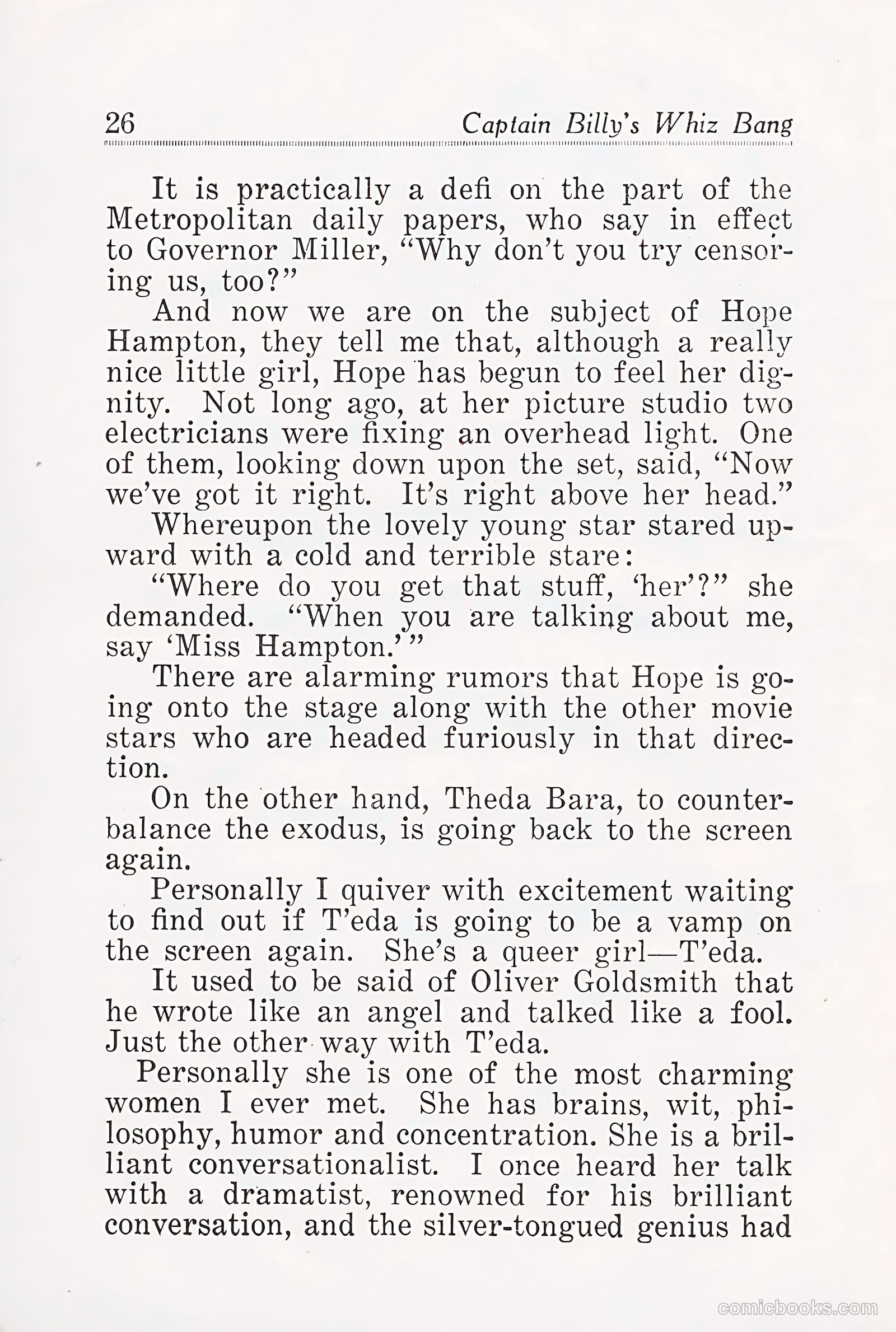 Captain Billy's Whiz Bang #25 — page 28 of 68