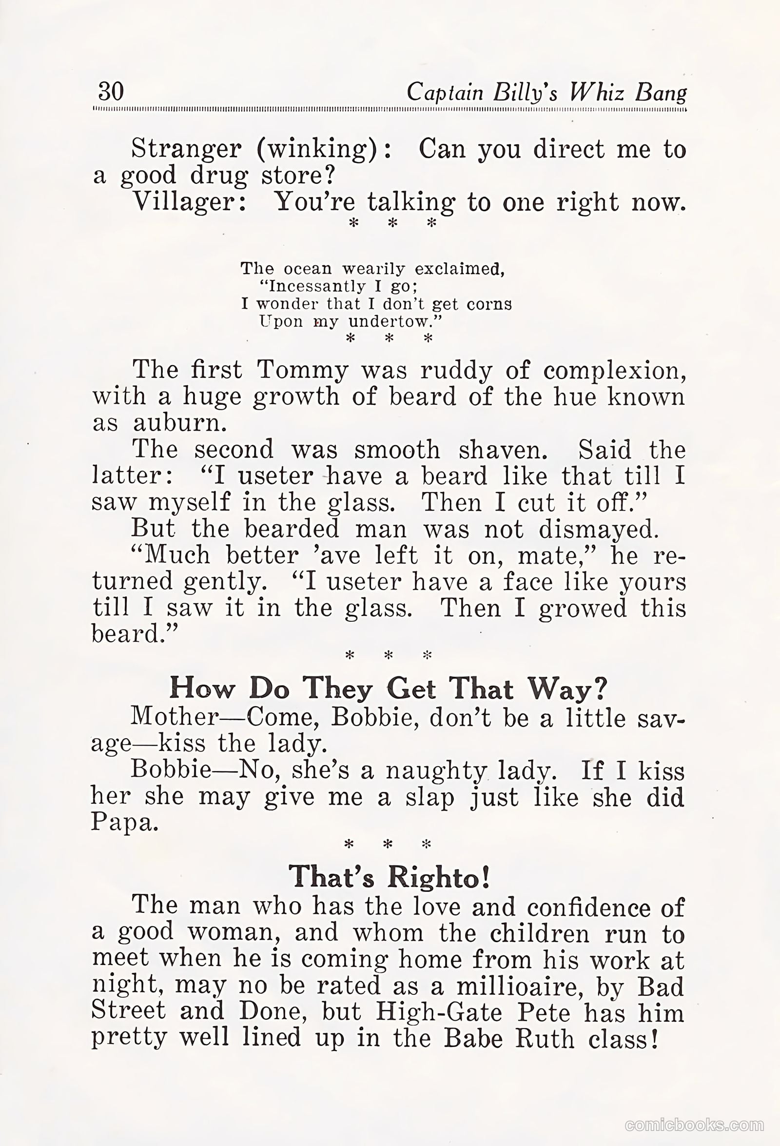 Captain Billy's Whiz Bang #25 — page 32 of 68