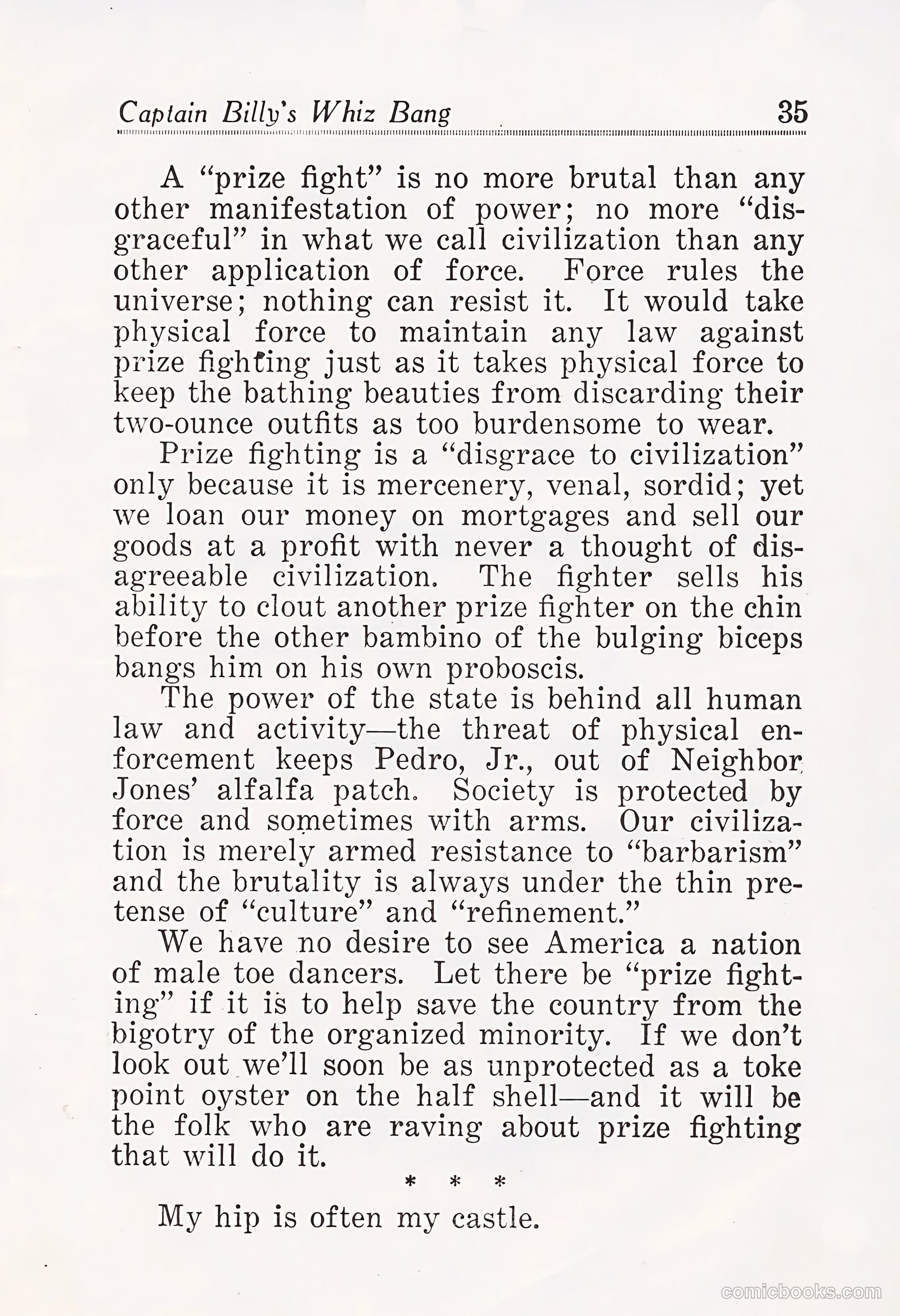 Captain Billy's Whiz Bang #25 — page 37 of 68