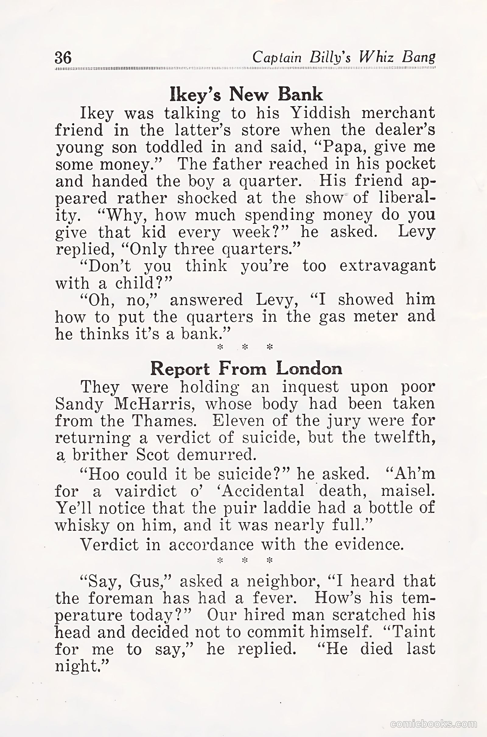 Captain Billy's Whiz Bang #25 — page 38 of 68