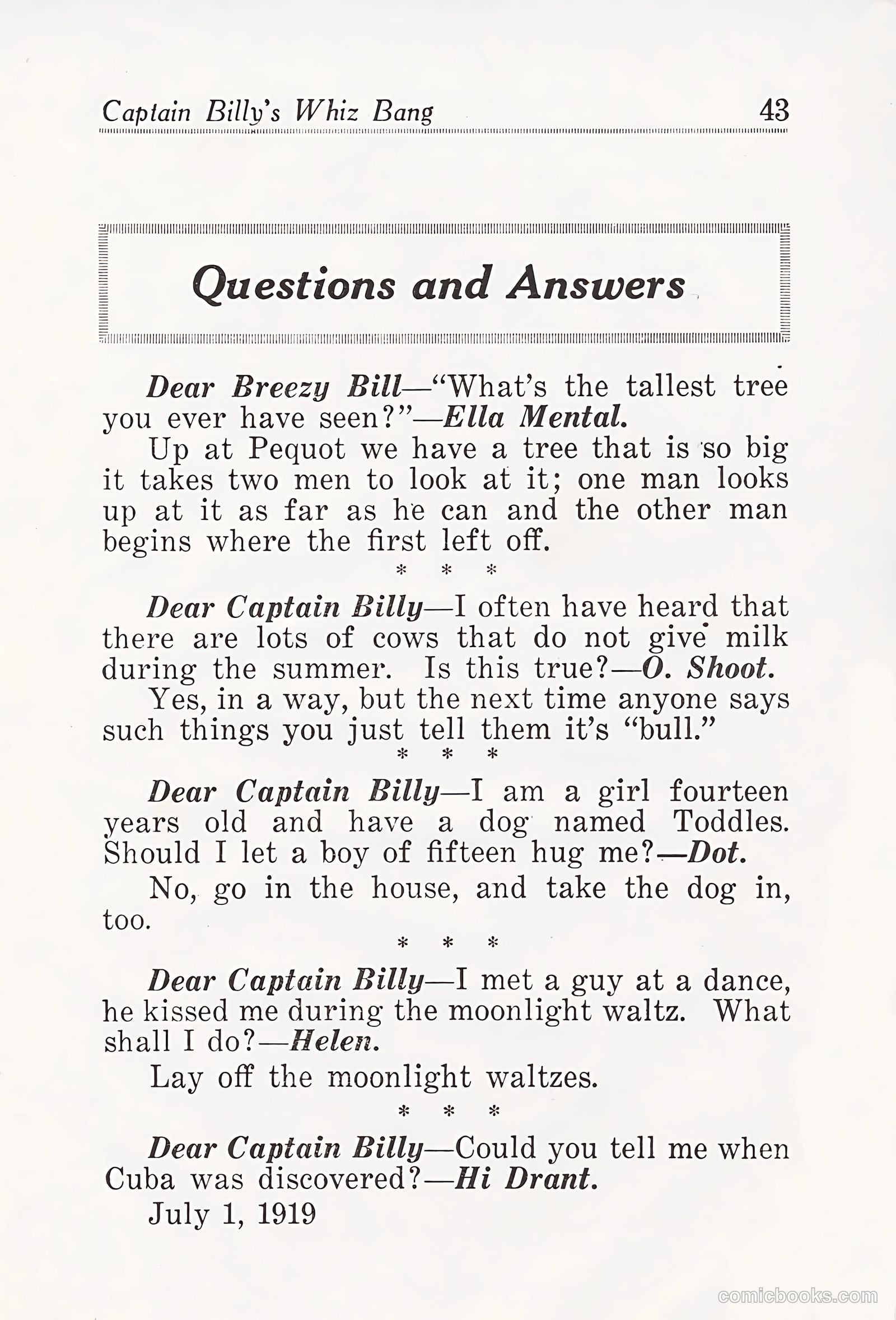 Captain Billy's Whiz Bang #25 — page 45 of 68