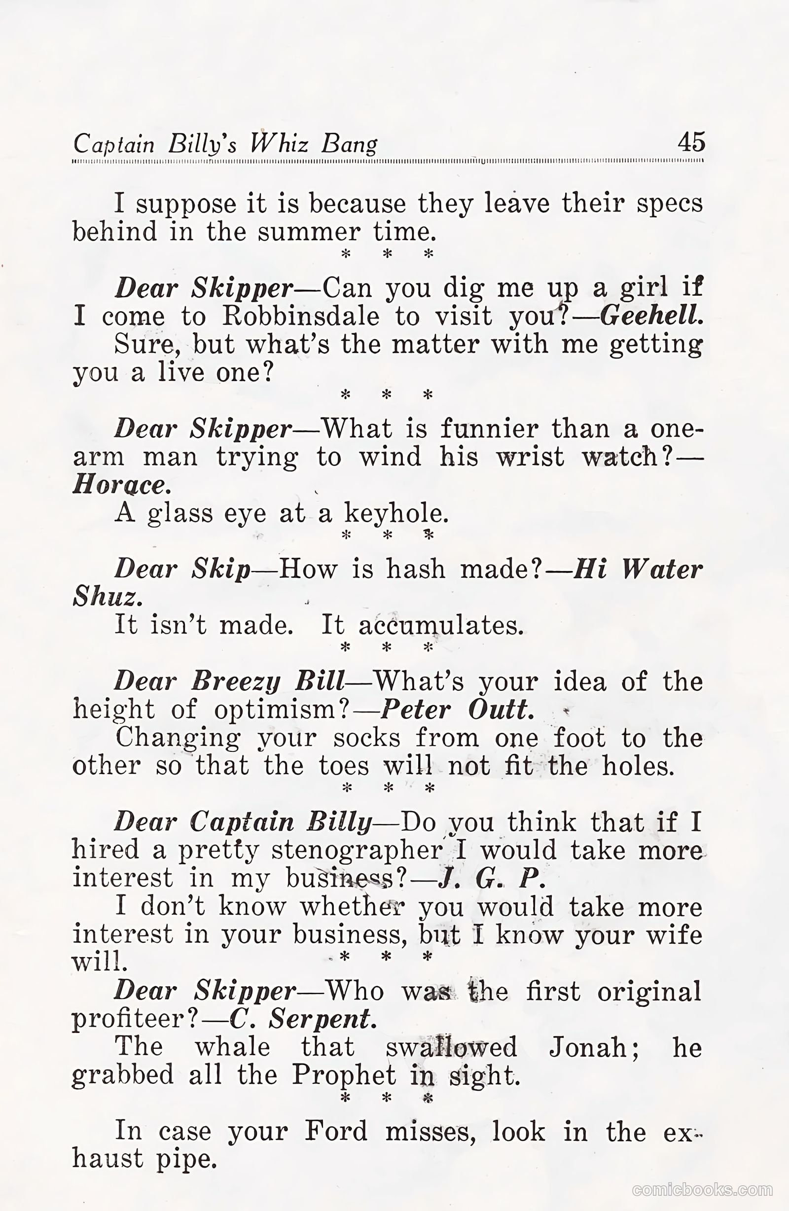 Captain Billy's Whiz Bang #25 — page 47 of 68