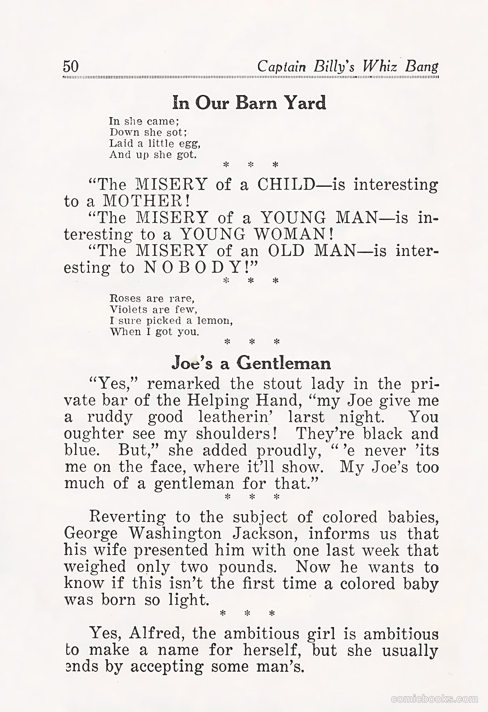 Captain Billy's Whiz Bang #25 — page 52 of 68