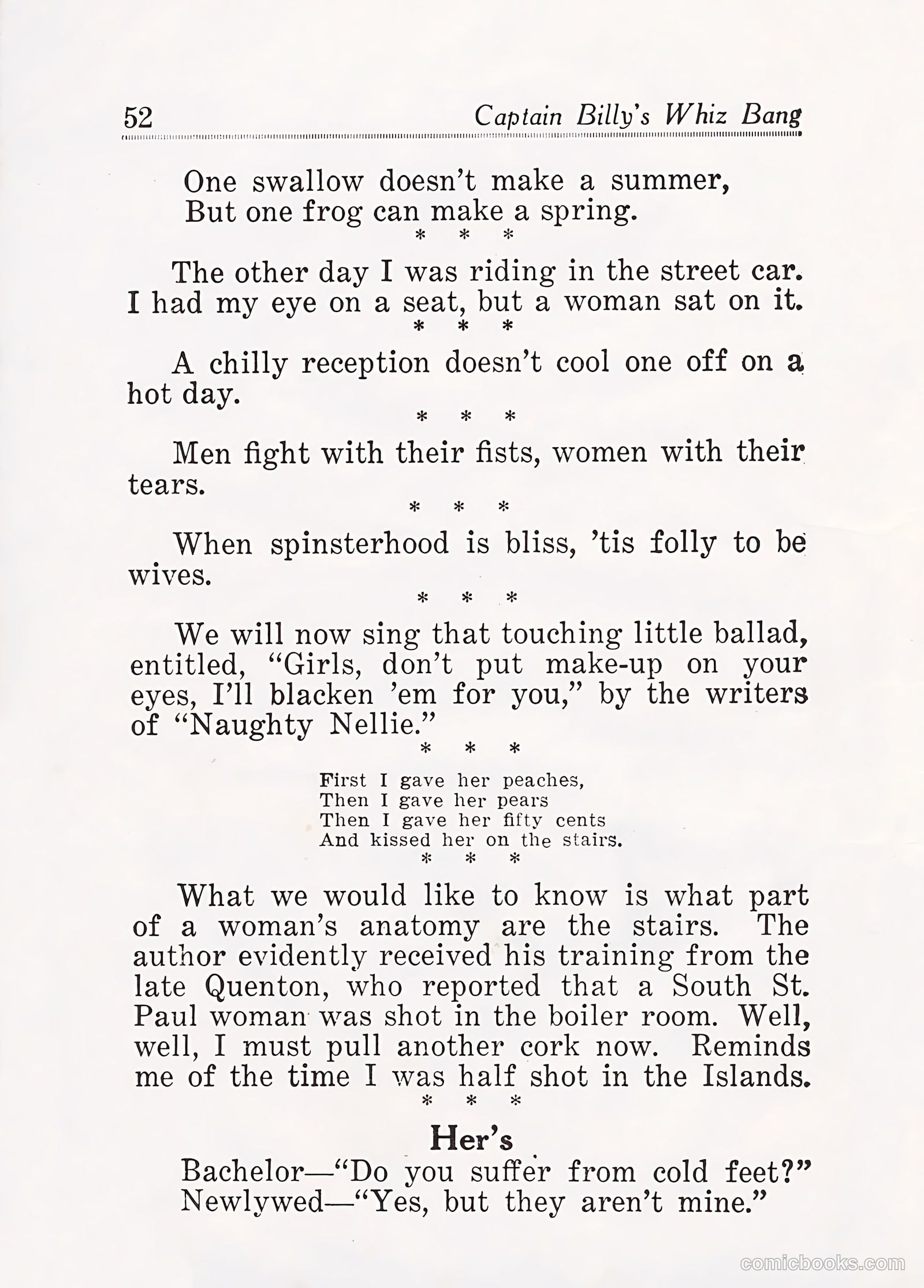 Captain Billy's Whiz Bang #25 — page 54 of 68