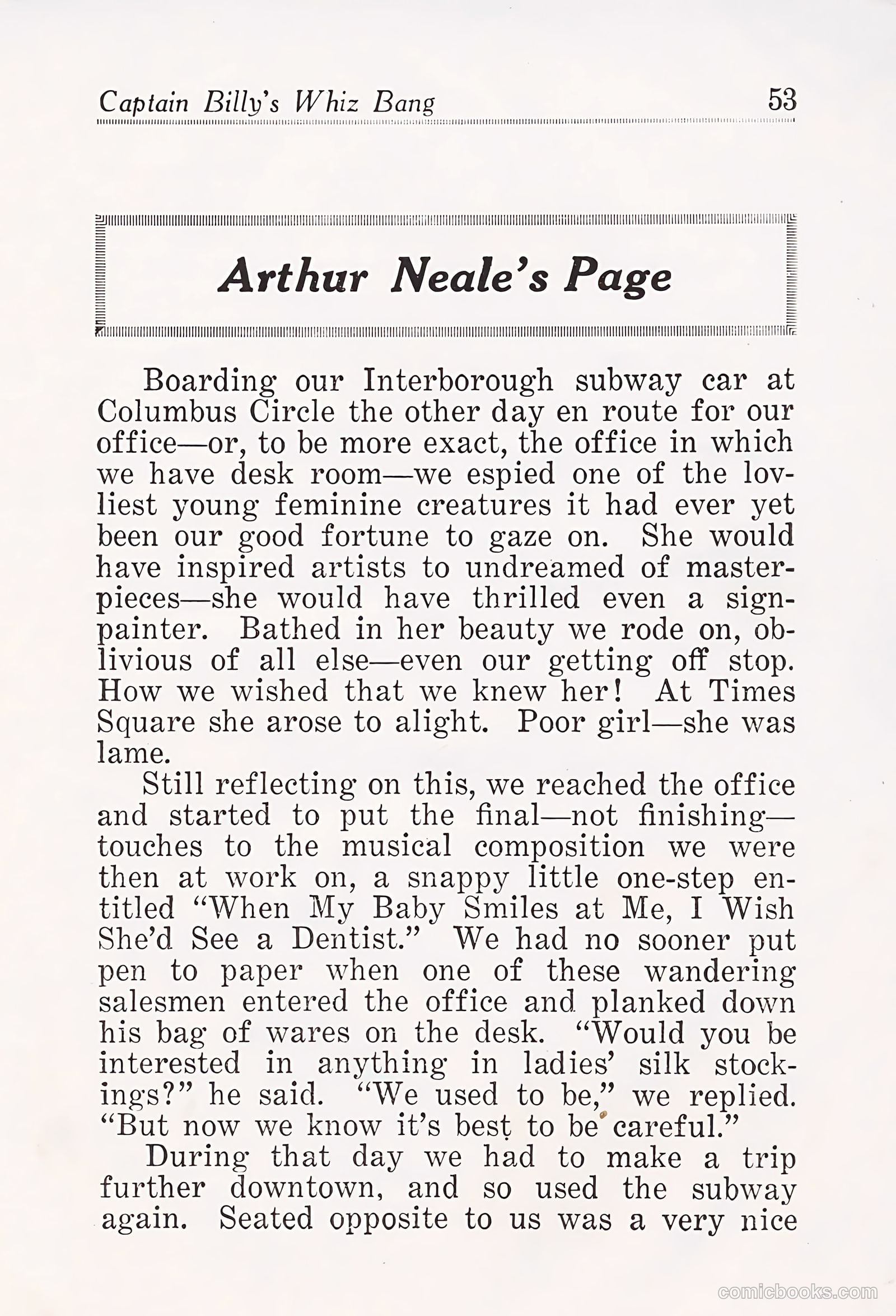Captain Billy's Whiz Bang #25 — page 55 of 68