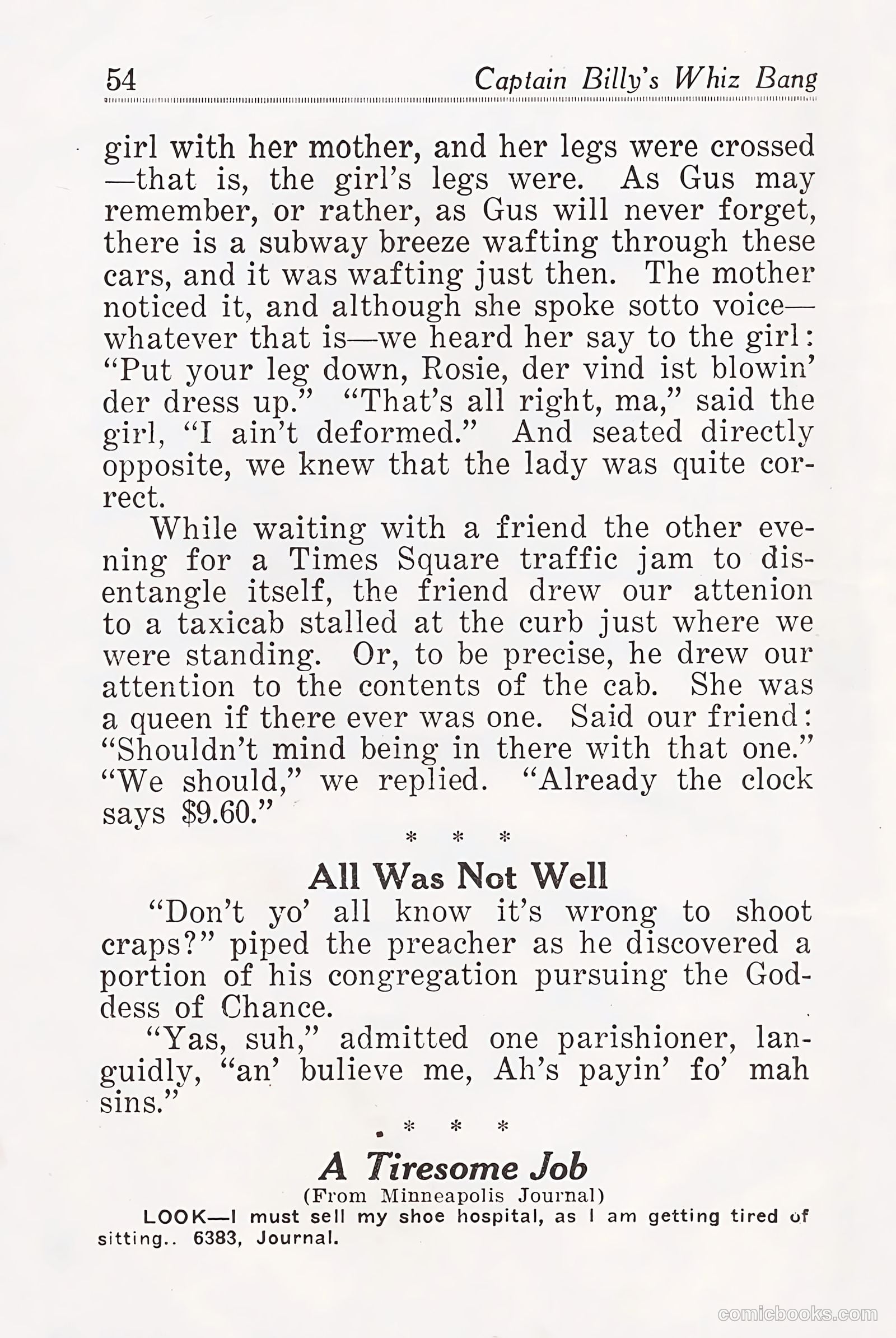 Captain Billy's Whiz Bang #25 — page 56 of 68