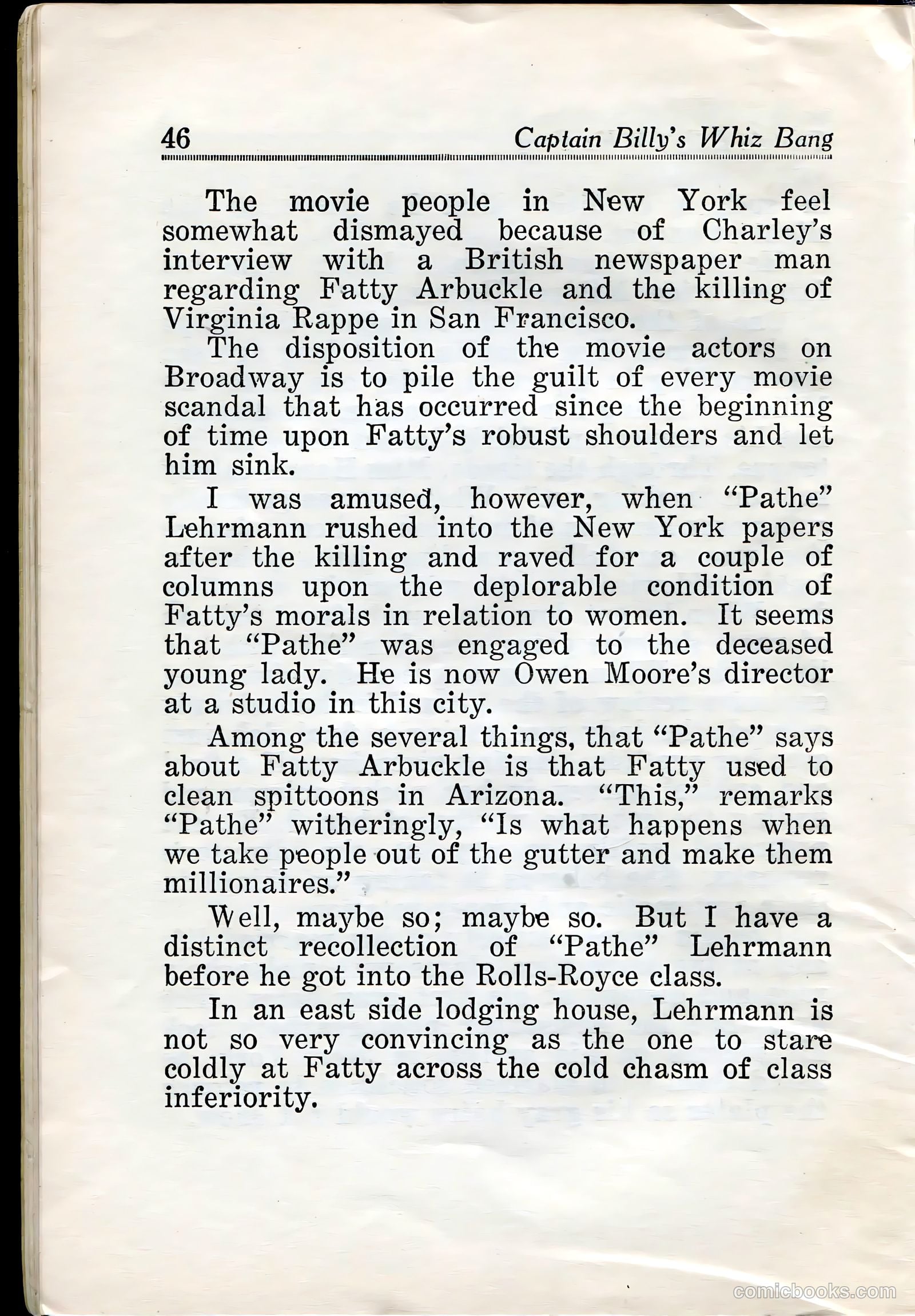Captain Billy's Whiz Bang #27 — page 48 of 68