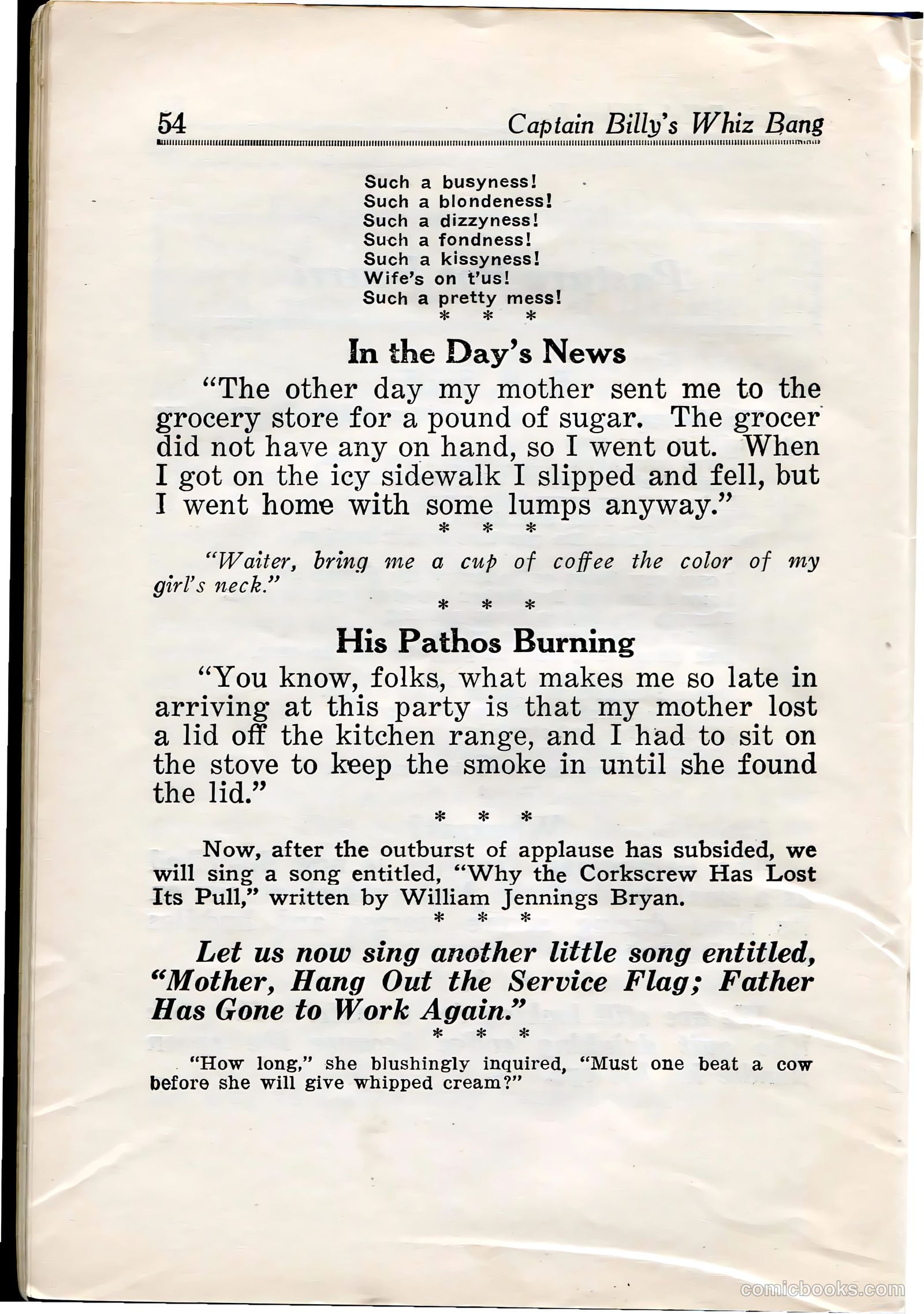 Captain Billy's Whiz Bang #27 — page 56 of 68