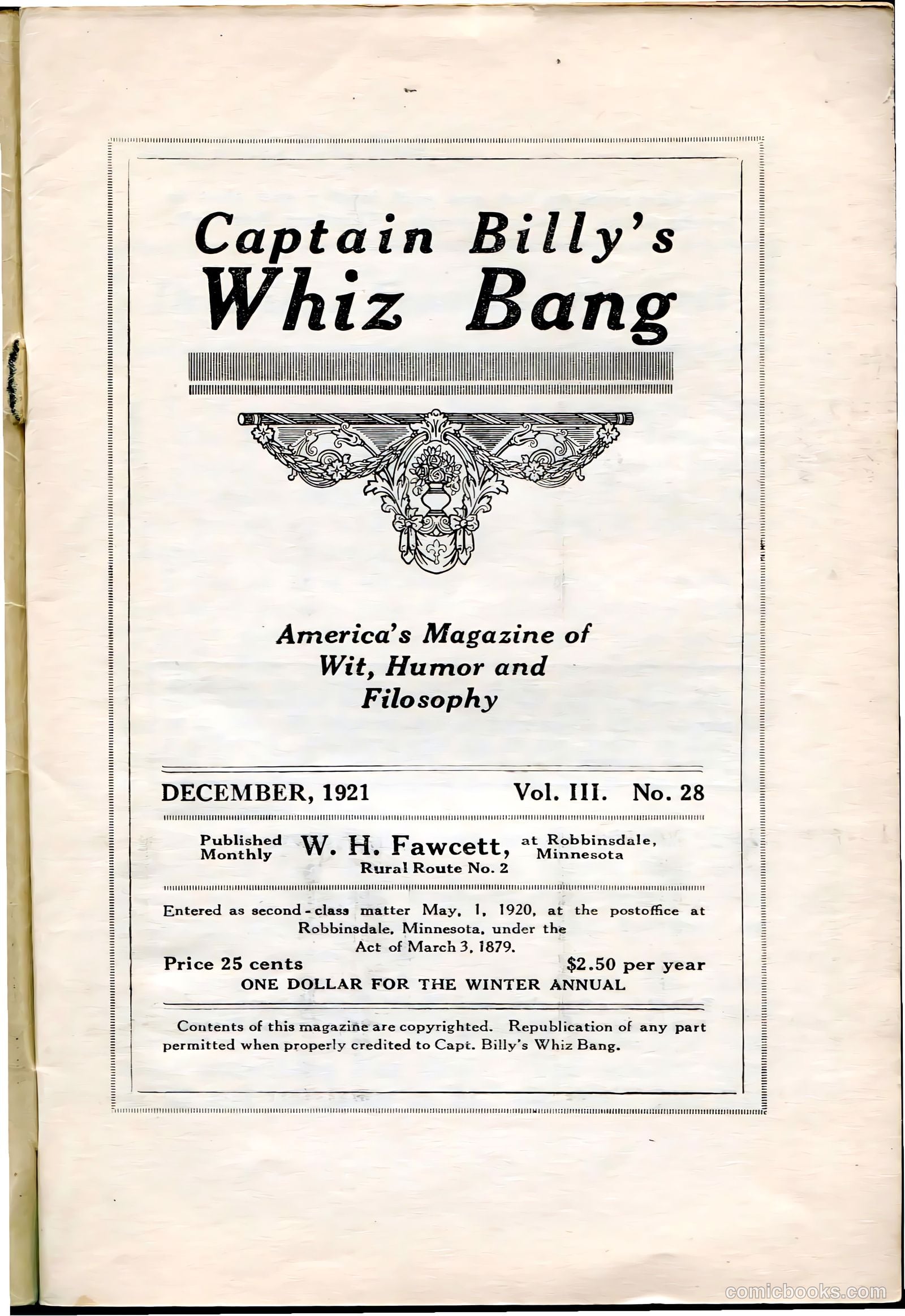 Captain Billy's Whiz Bang #28 — page 3 of 68