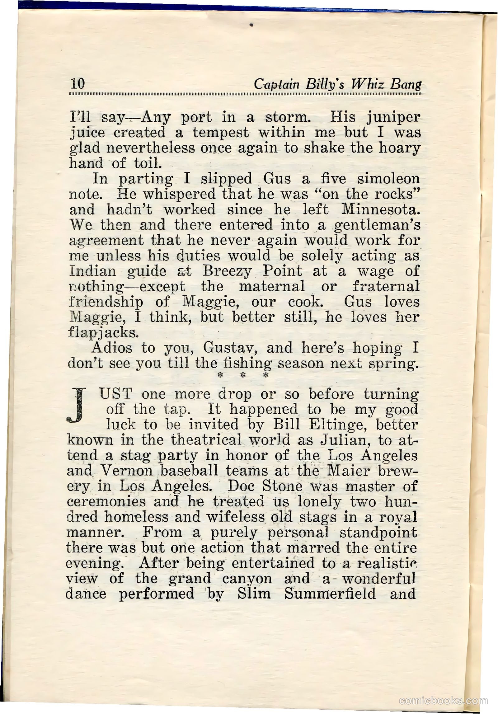 Captain Billy's Whiz Bang #28 — page 12 of 68