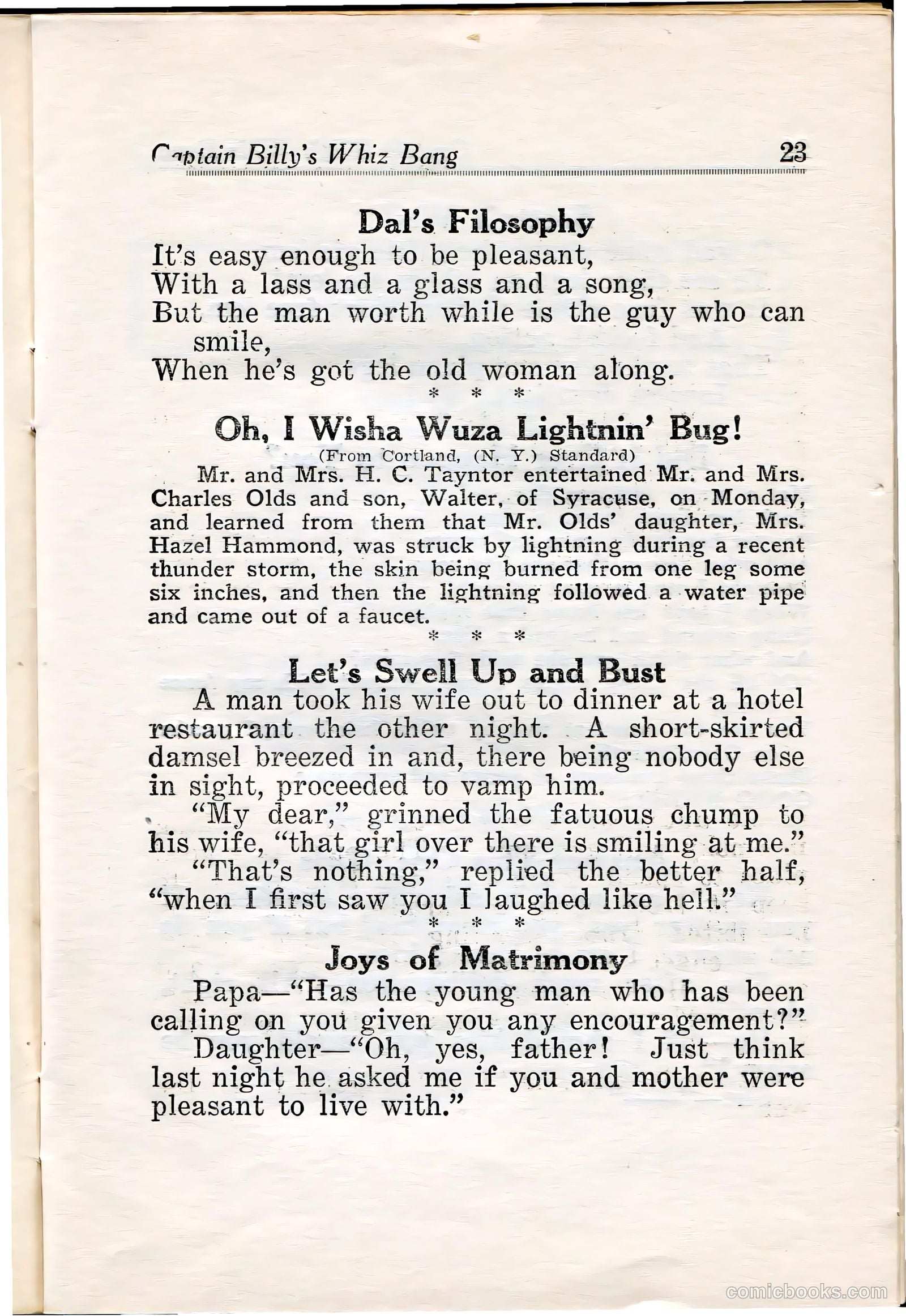 Captain Billy's Whiz Bang #28 — page 25 of 68