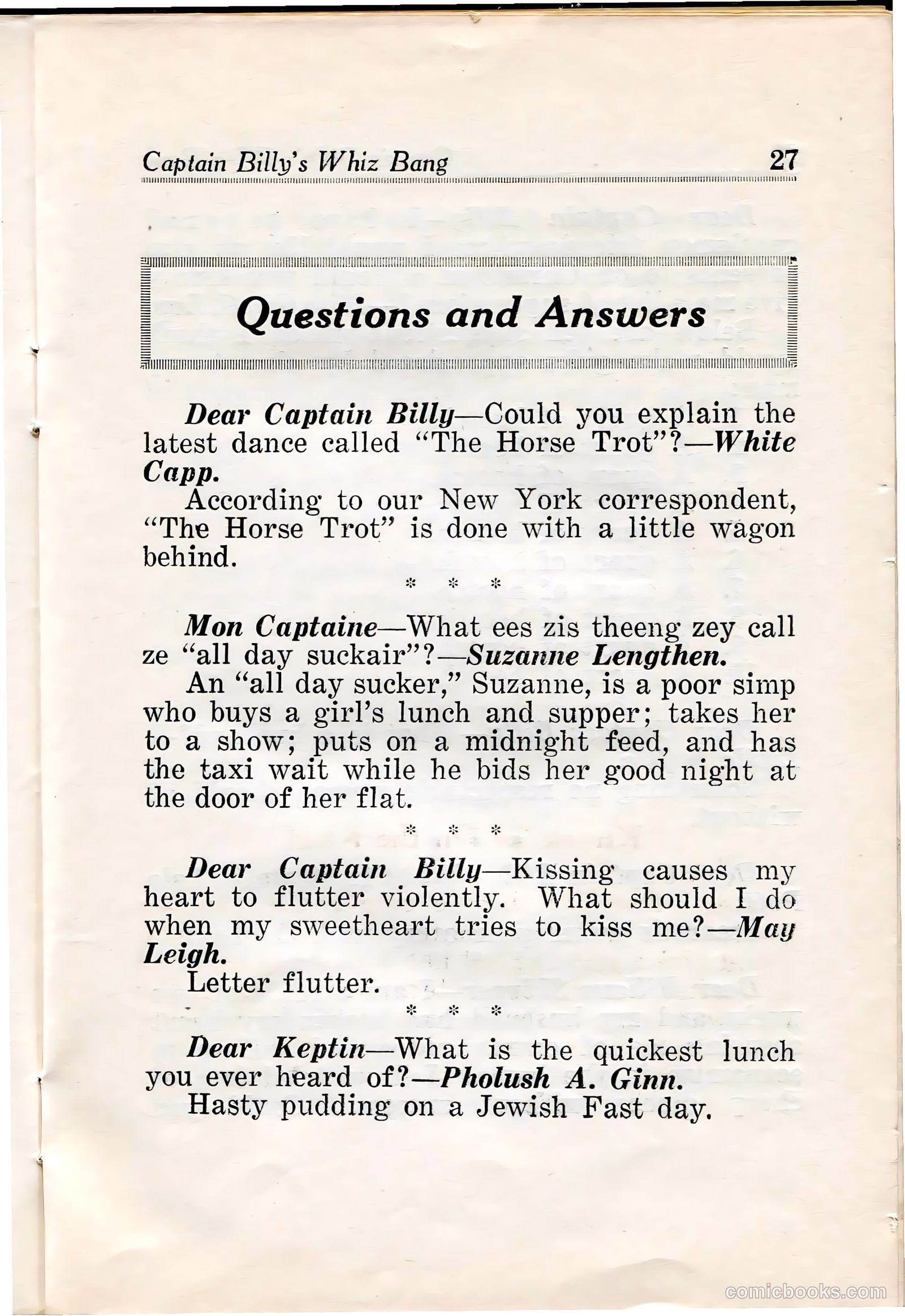 Captain Billy's Whiz Bang #28 — page 29 of 68
