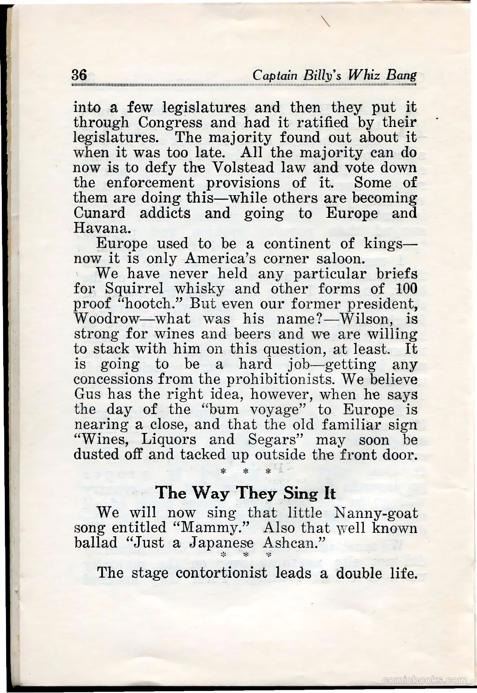 Captain Billy's Whiz Bang #28 — page 38 of 68