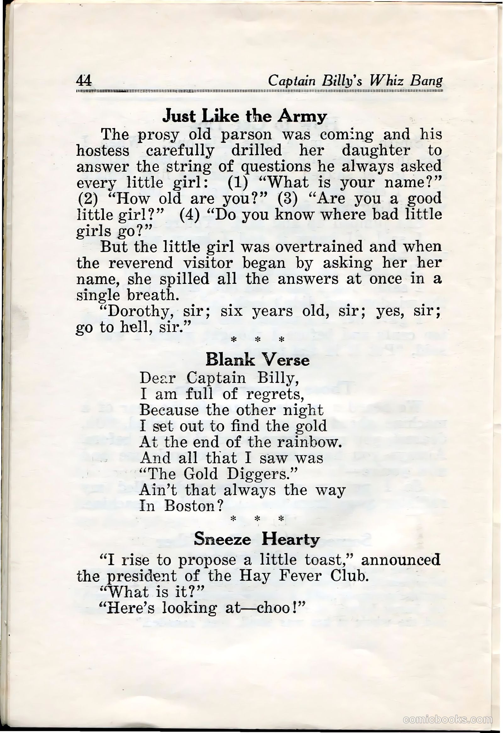 Captain Billy's Whiz Bang #28 — page 46 of 68