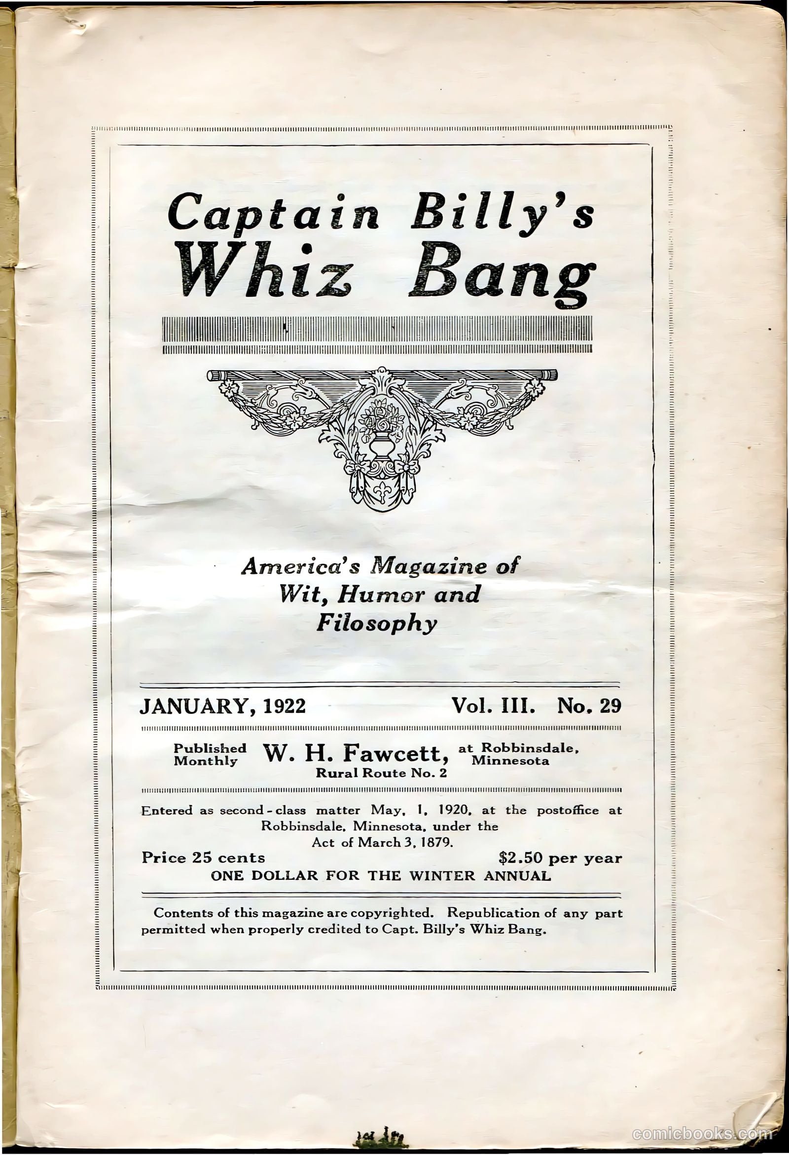 Captain Billy's Whiz Bang #29 — page 3 of 68