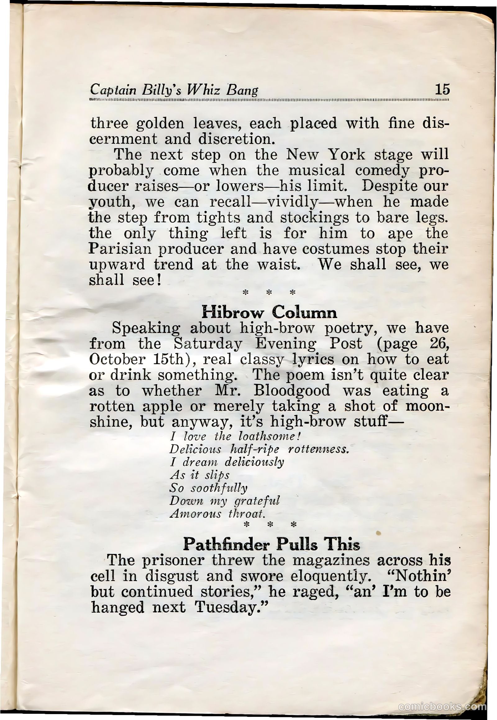 Captain Billy's Whiz Bang #29 — page 17 of 68