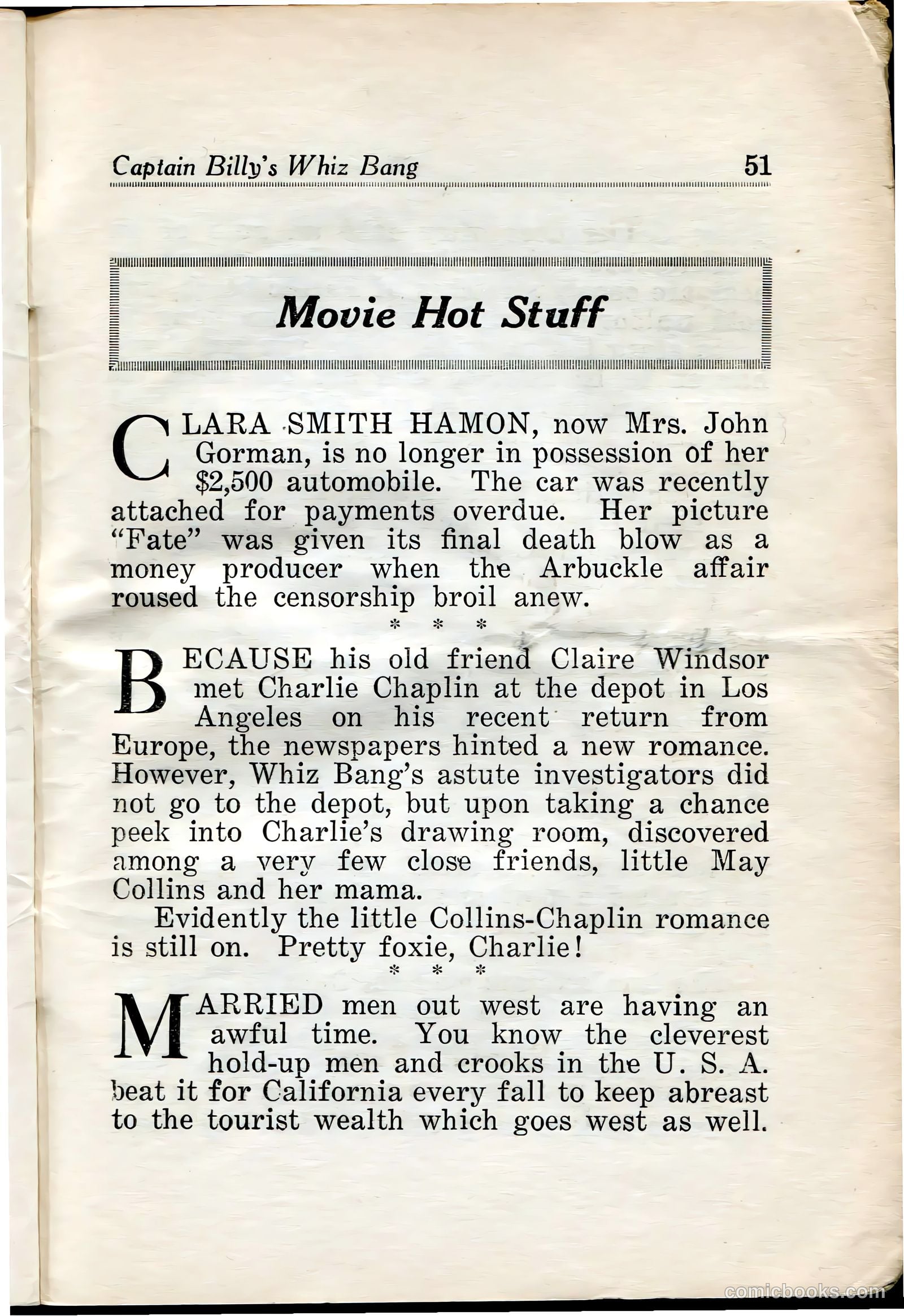 Captain Billy's Whiz Bang #29 — page 53 of 68