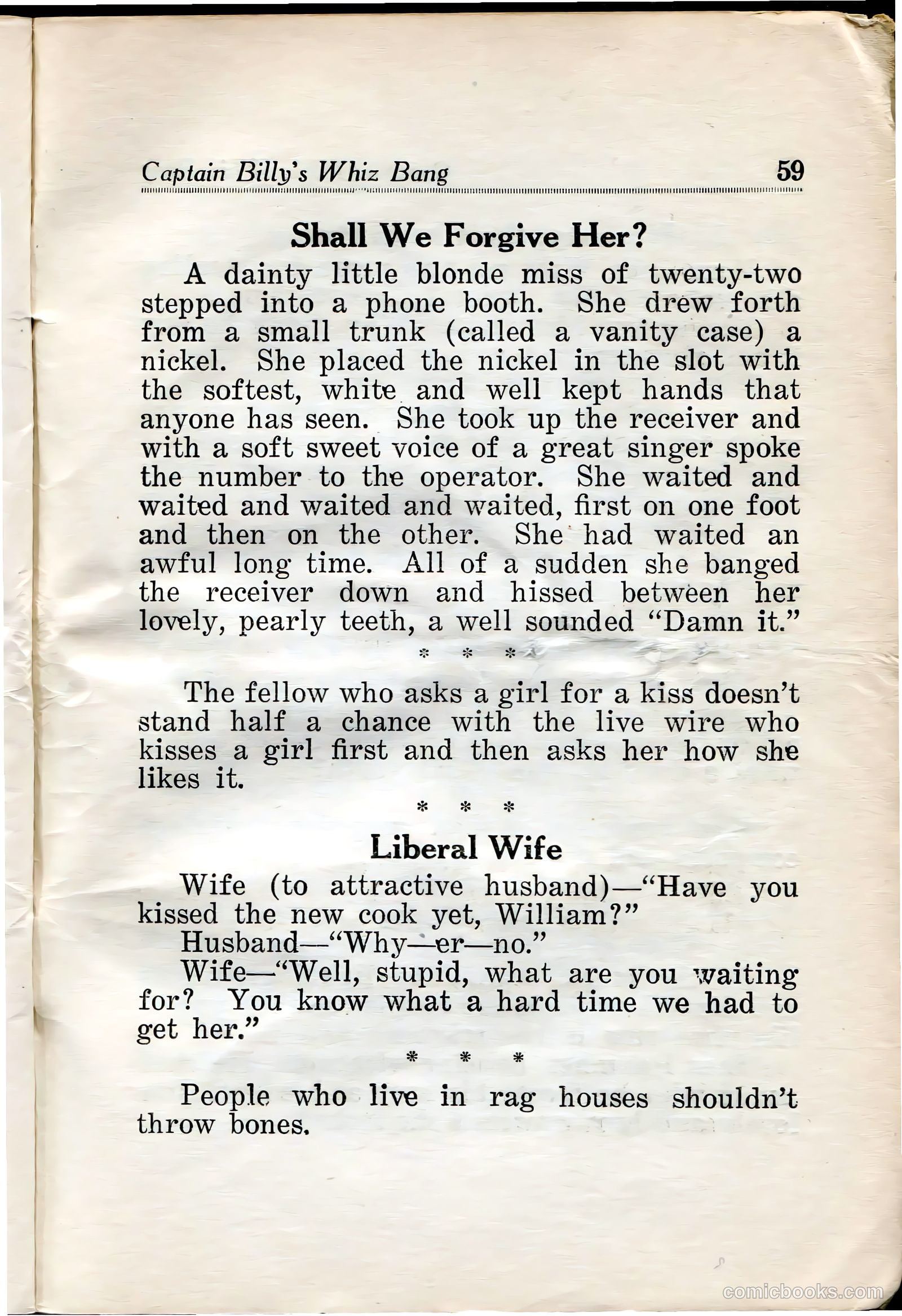 Captain Billy's Whiz Bang #29 — page 61 of 68