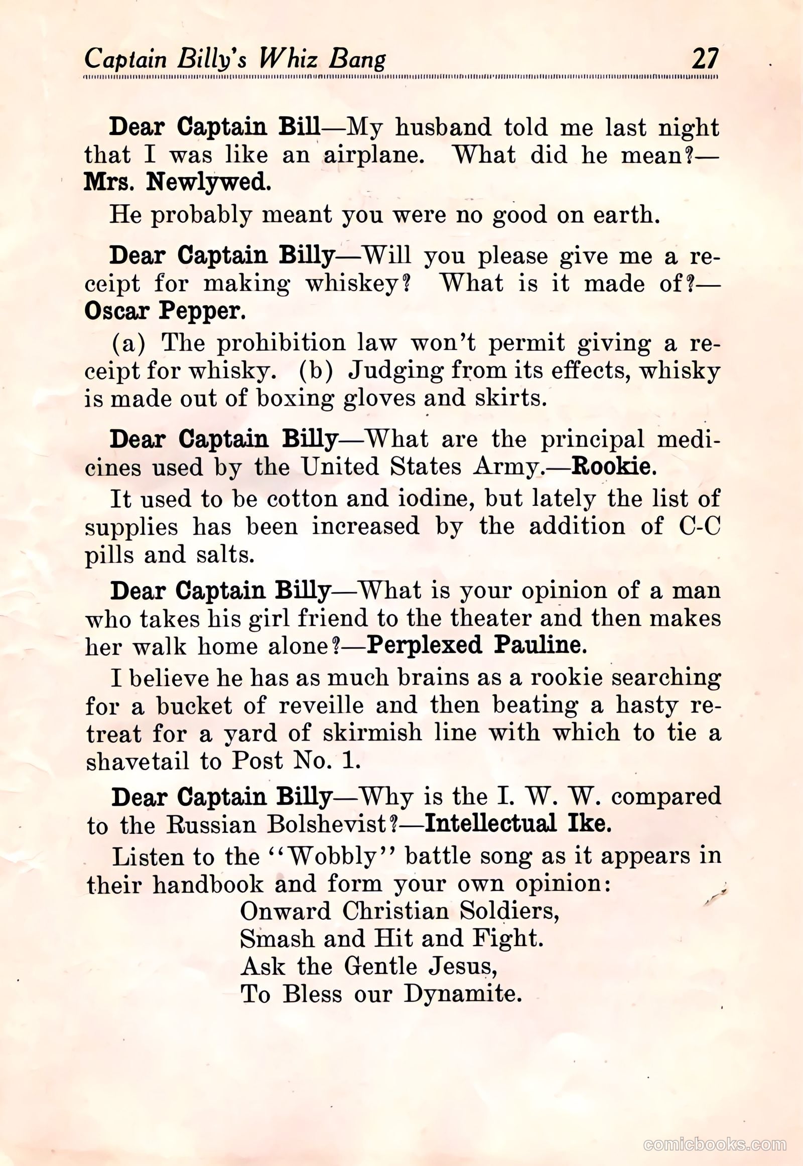 Captain Billy's Whiz Bang #3 — page 29 of 68