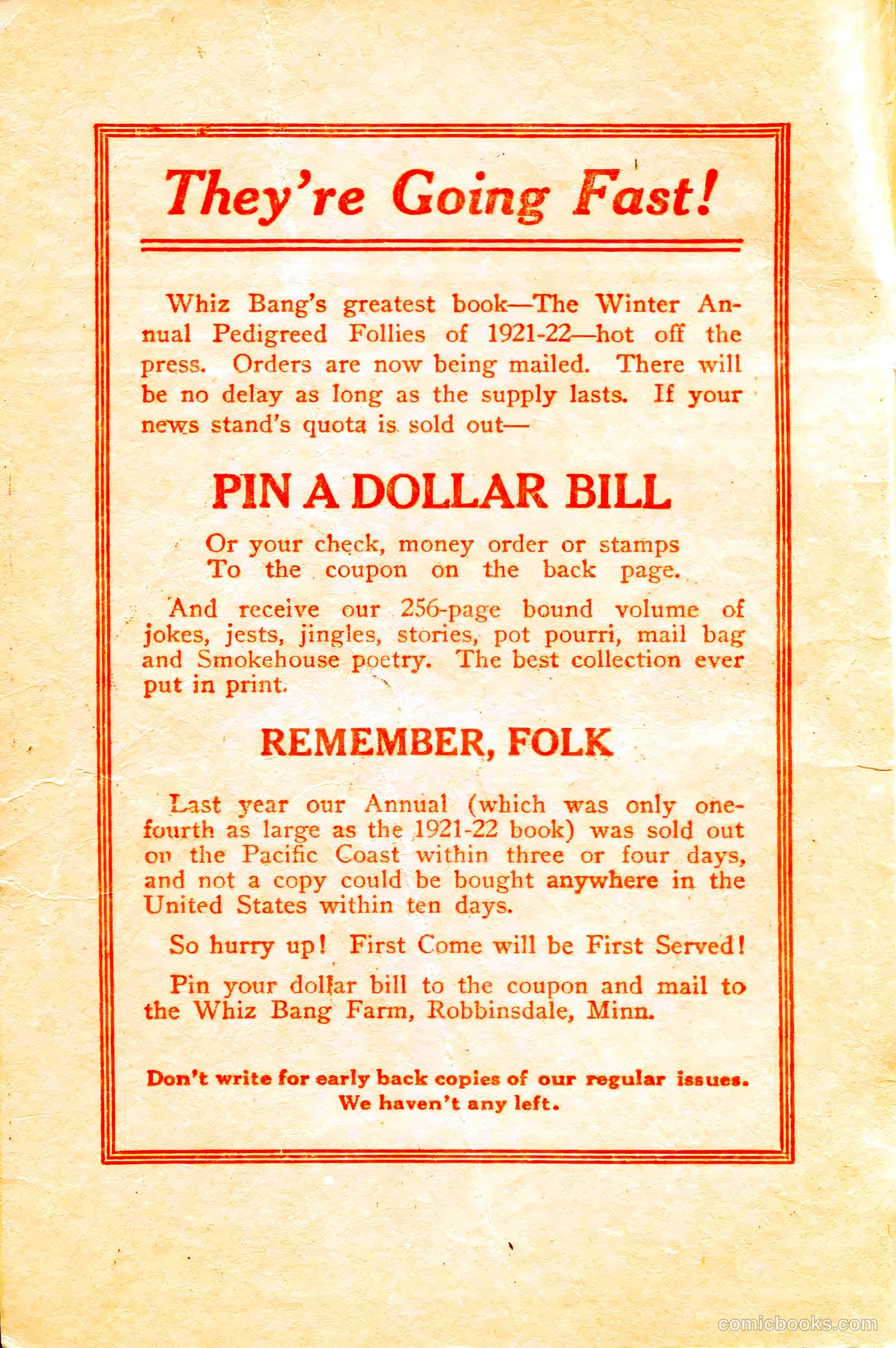 Captain Billy's Whiz Bang #30 — page 2 of 68