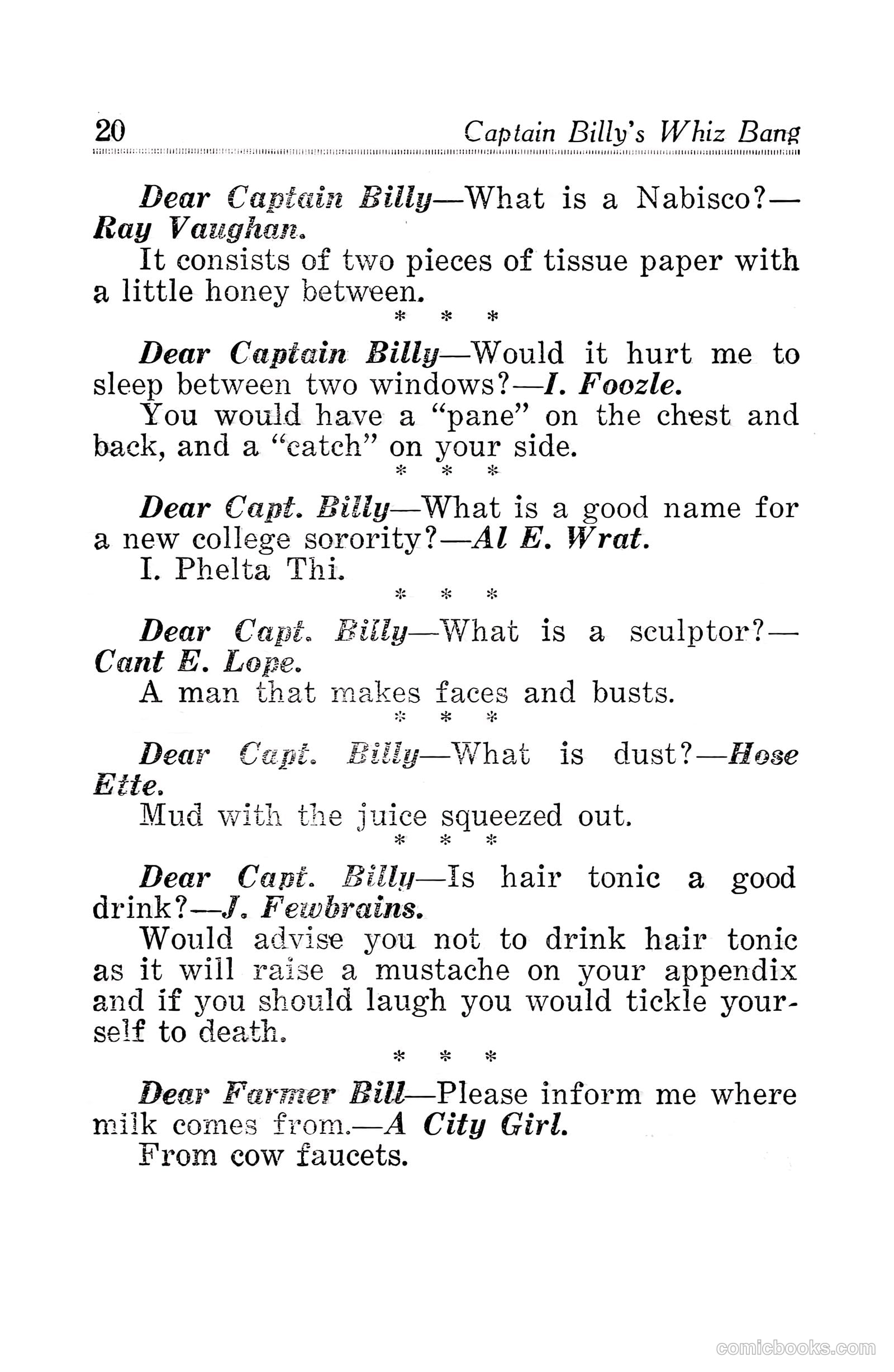 Captain Billy's Whiz Bang #30 — page 22 of 68