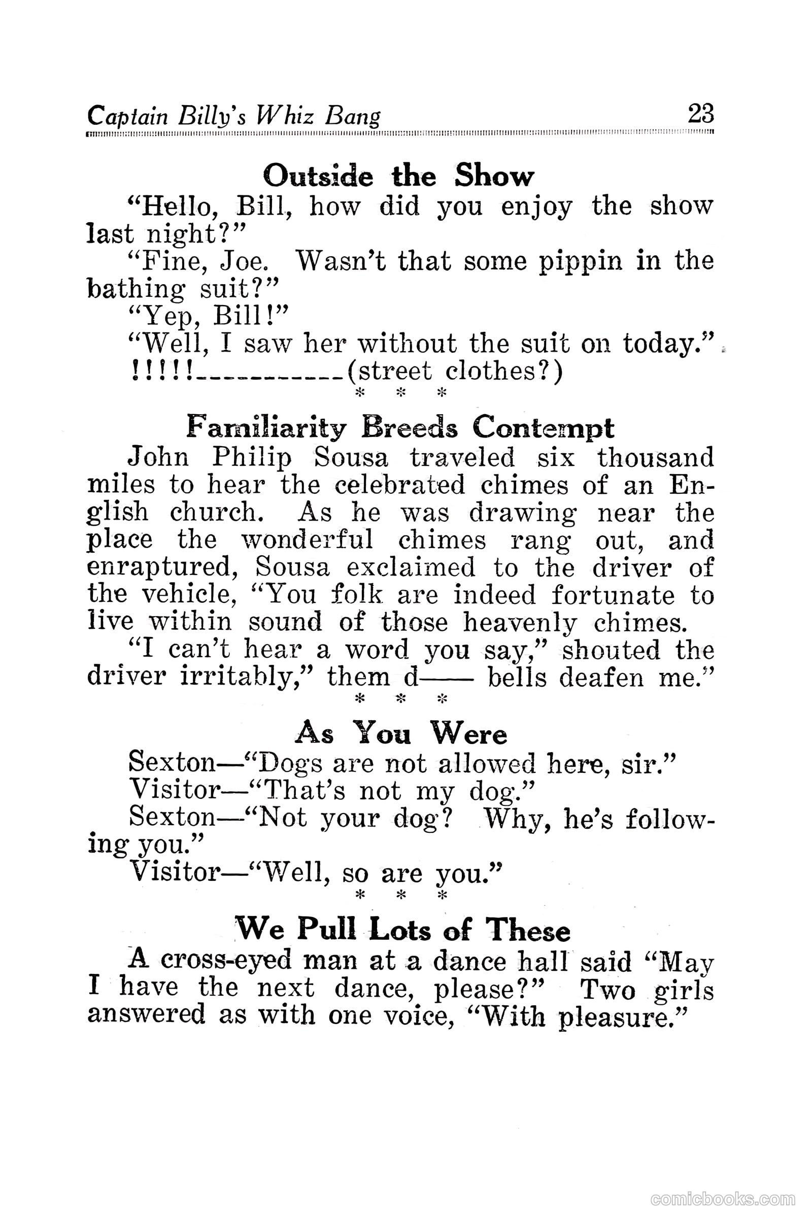 Captain Billy's Whiz Bang #30 — page 25 of 68