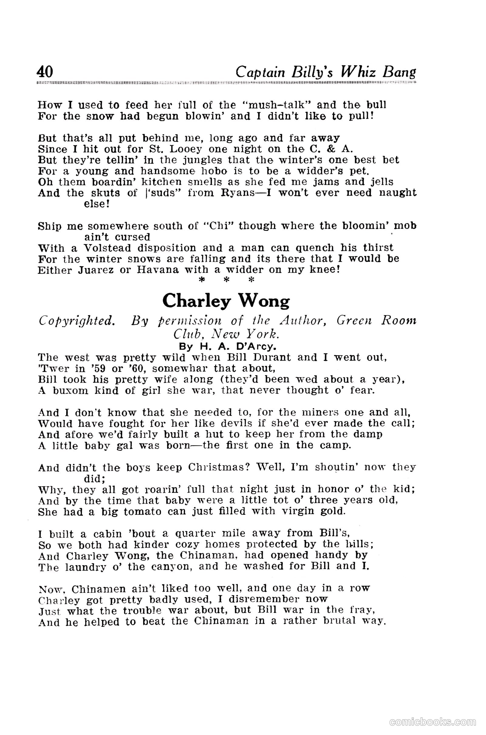 Captain Billy's Whiz Bang #30 — page 42 of 68