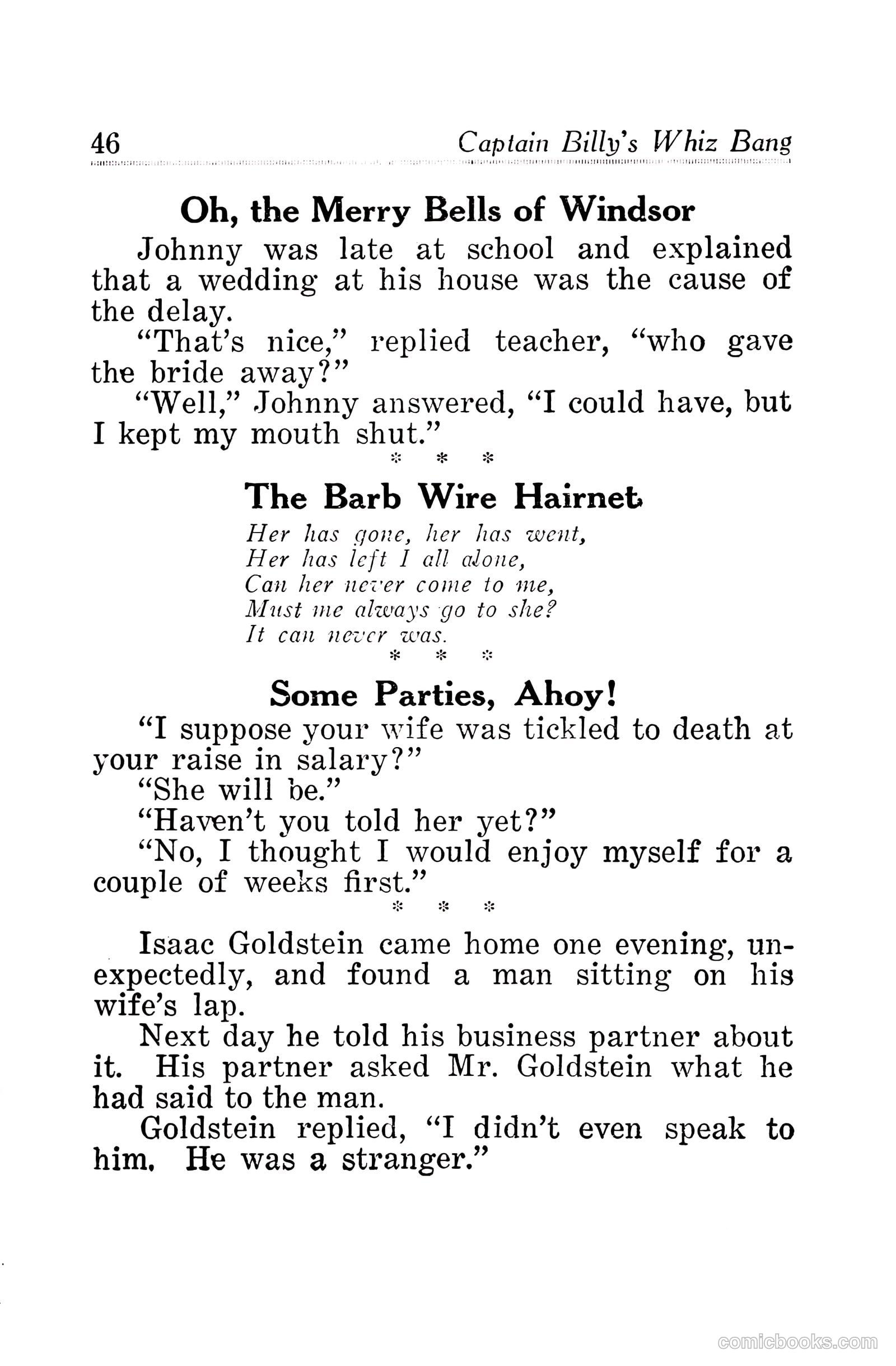 Captain Billy's Whiz Bang #30 — page 48 of 68