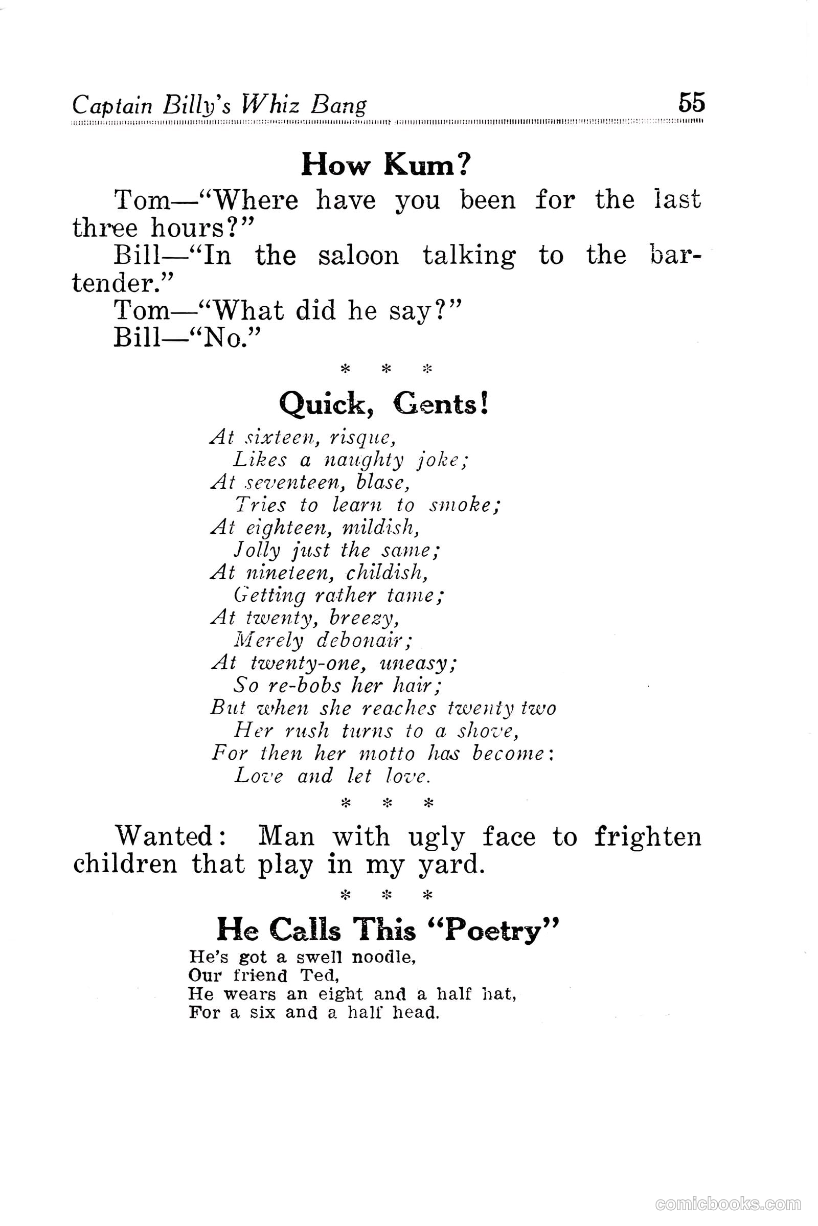Captain Billy's Whiz Bang #30 — page 57 of 68