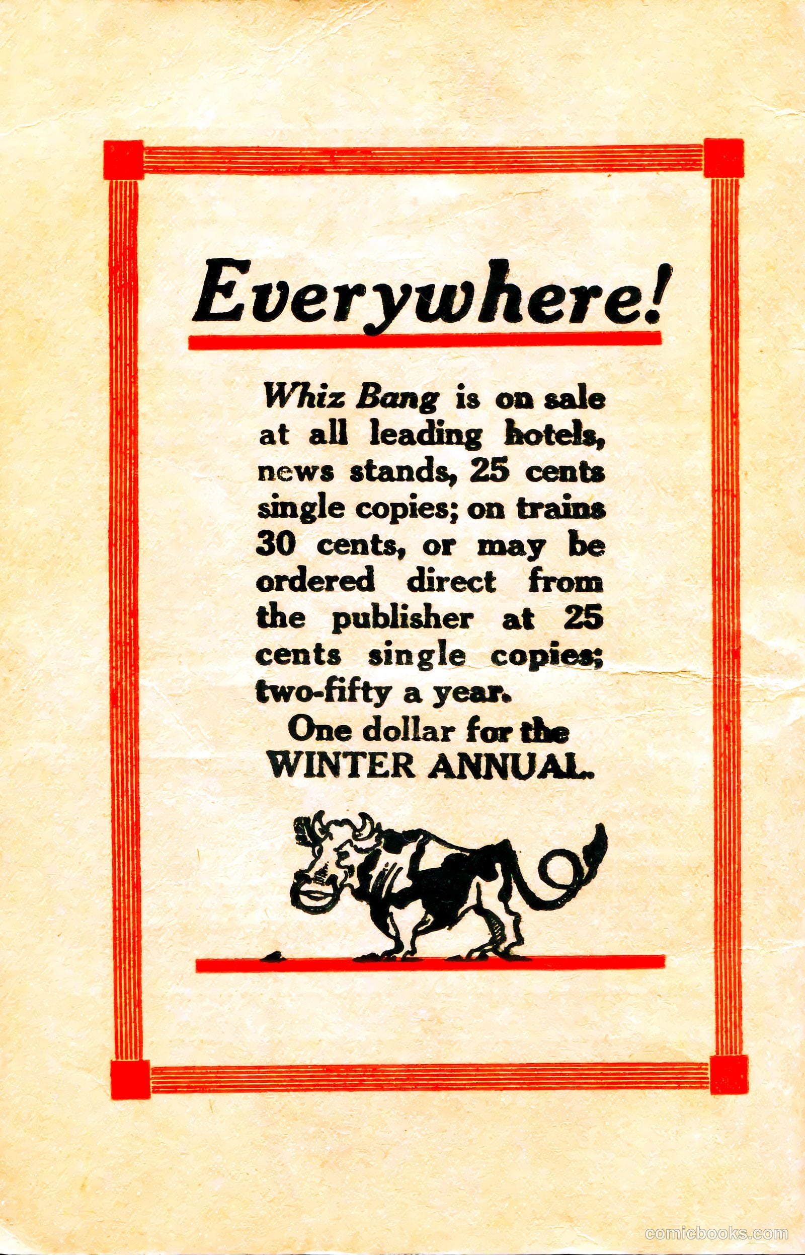 Captain Billy's Whiz Bang #30 — page 68 of 68