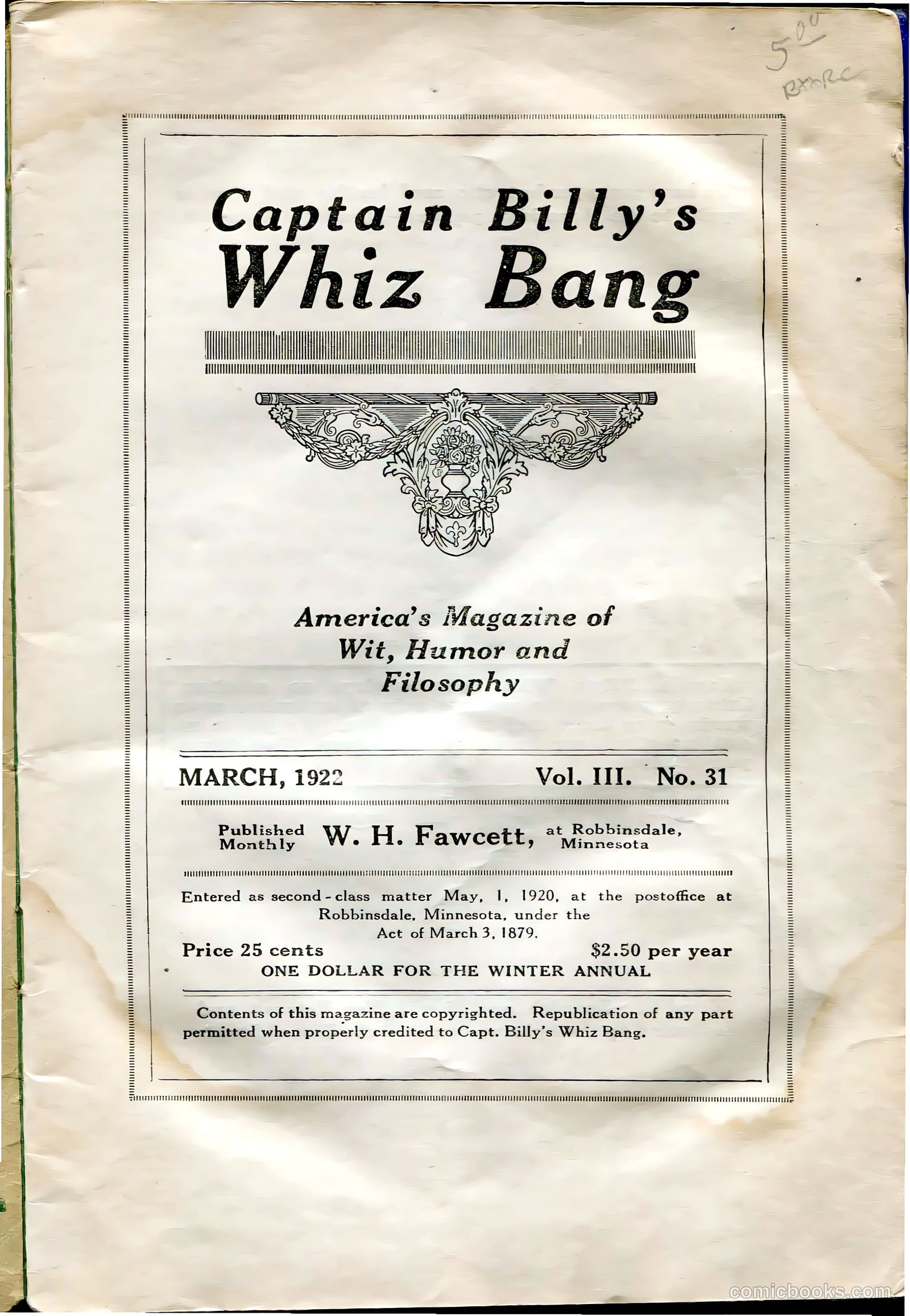 Captain Billy's Whiz Bang #31 — page 3 of 68