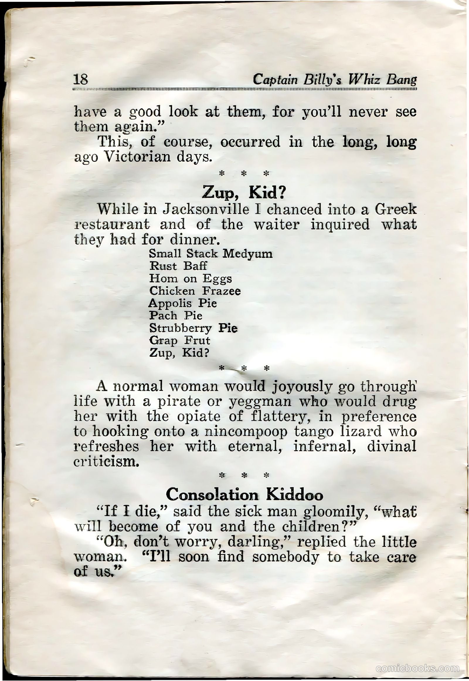 Captain Billy's Whiz Bang #31 — page 20 of 68