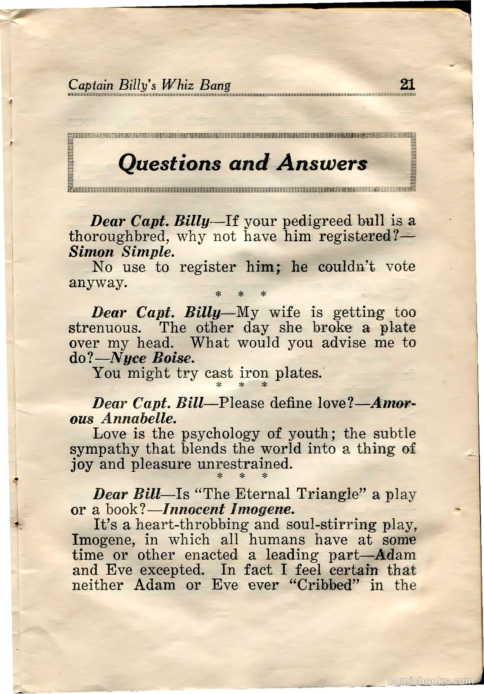 Captain Billy's Whiz Bang #31 — page 23 of 68