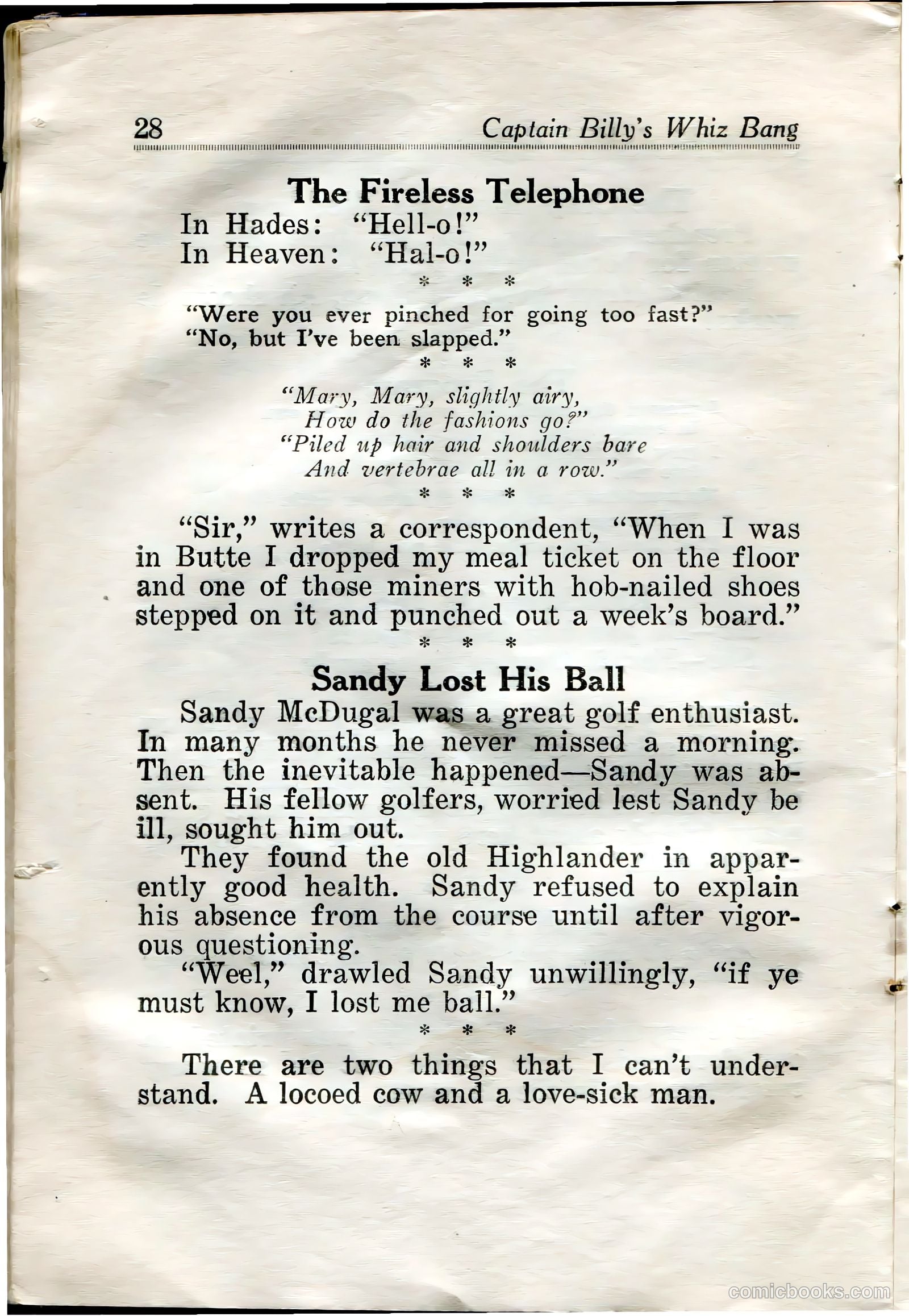 Captain Billy's Whiz Bang #31 — page 30 of 68