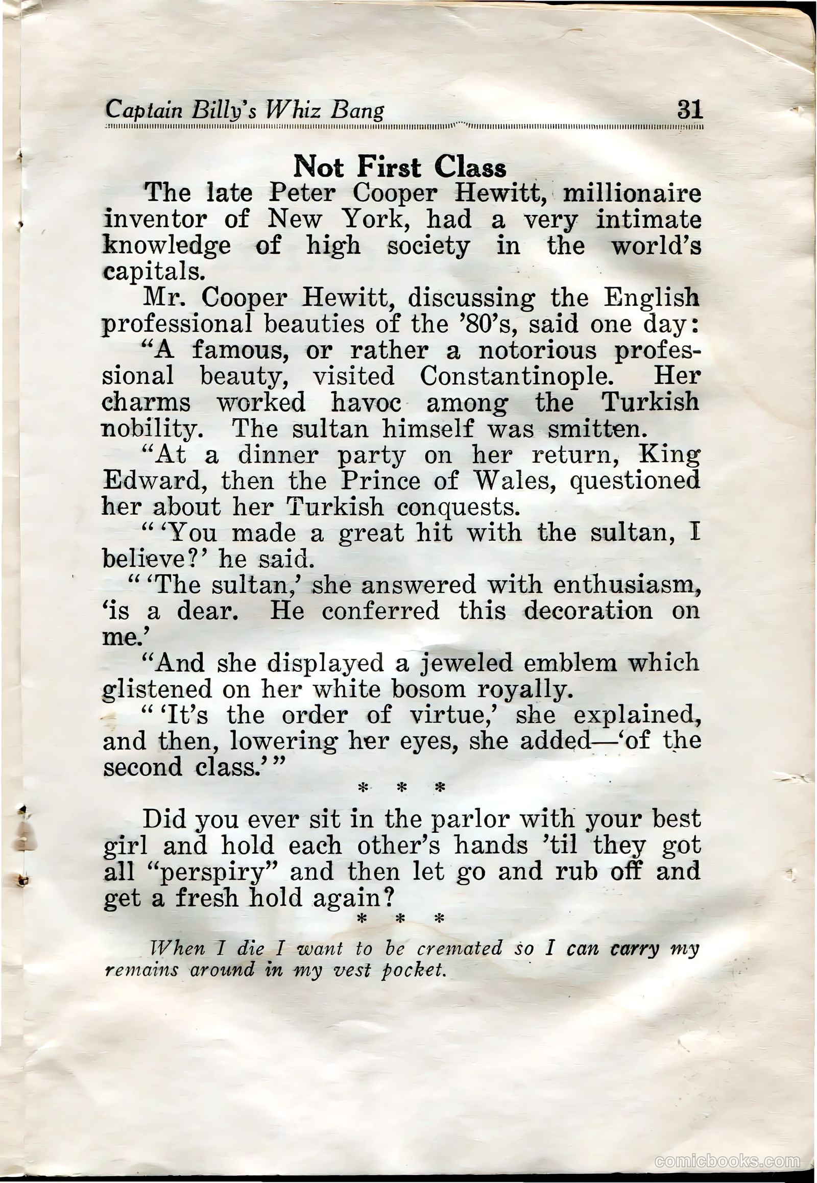 Captain Billy's Whiz Bang #31 — page 33 of 68