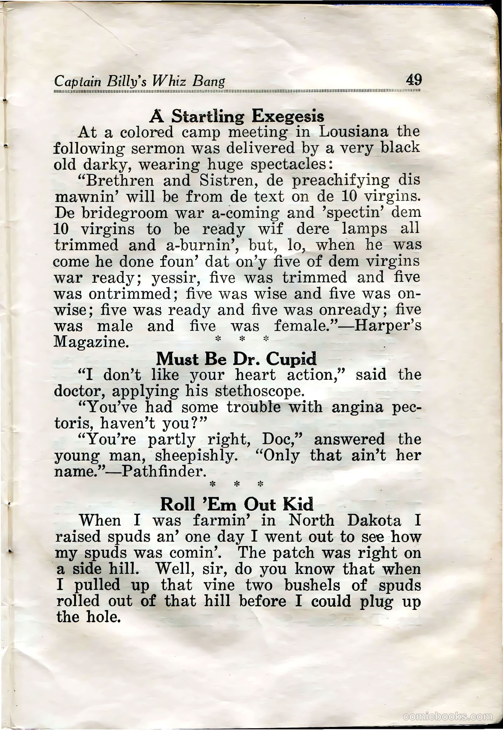 Captain Billy's Whiz Bang #31 — page 51 of 68